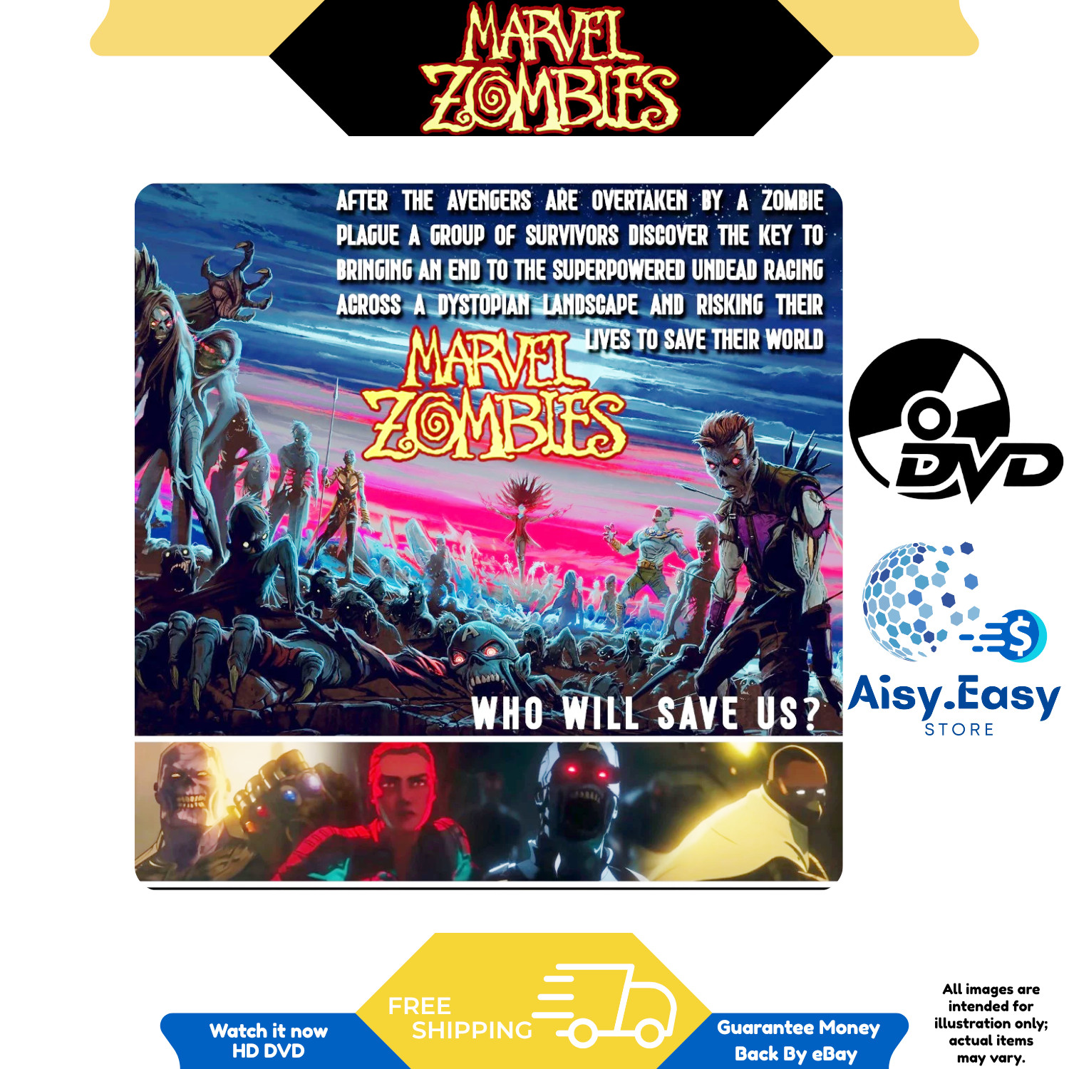 Marvel Zombies (Mini Series 2025) Animation Action Adventure Region Free Blu Ray