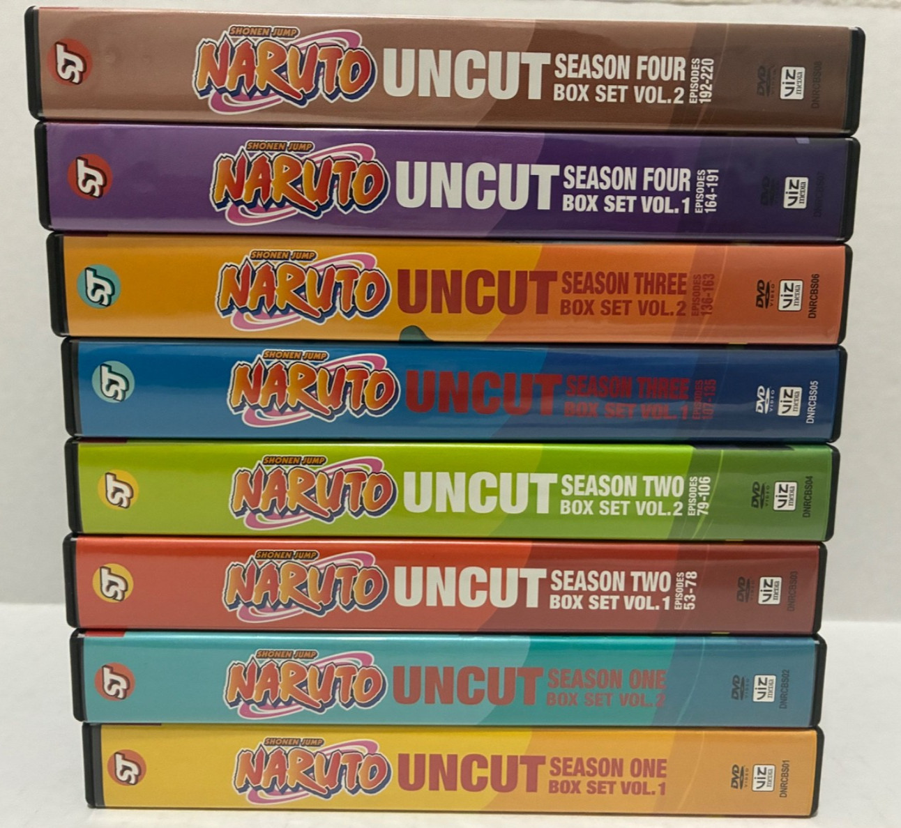 Naruto Uncut DVD Box Set Collection Seasons 1-4 Complete Anime Shonen Jump
