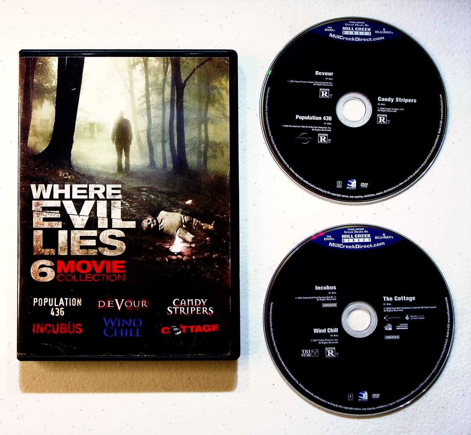 Where Evil Lies 6 Movie Collection DVD (2009) Horror Thriller Mill Creek