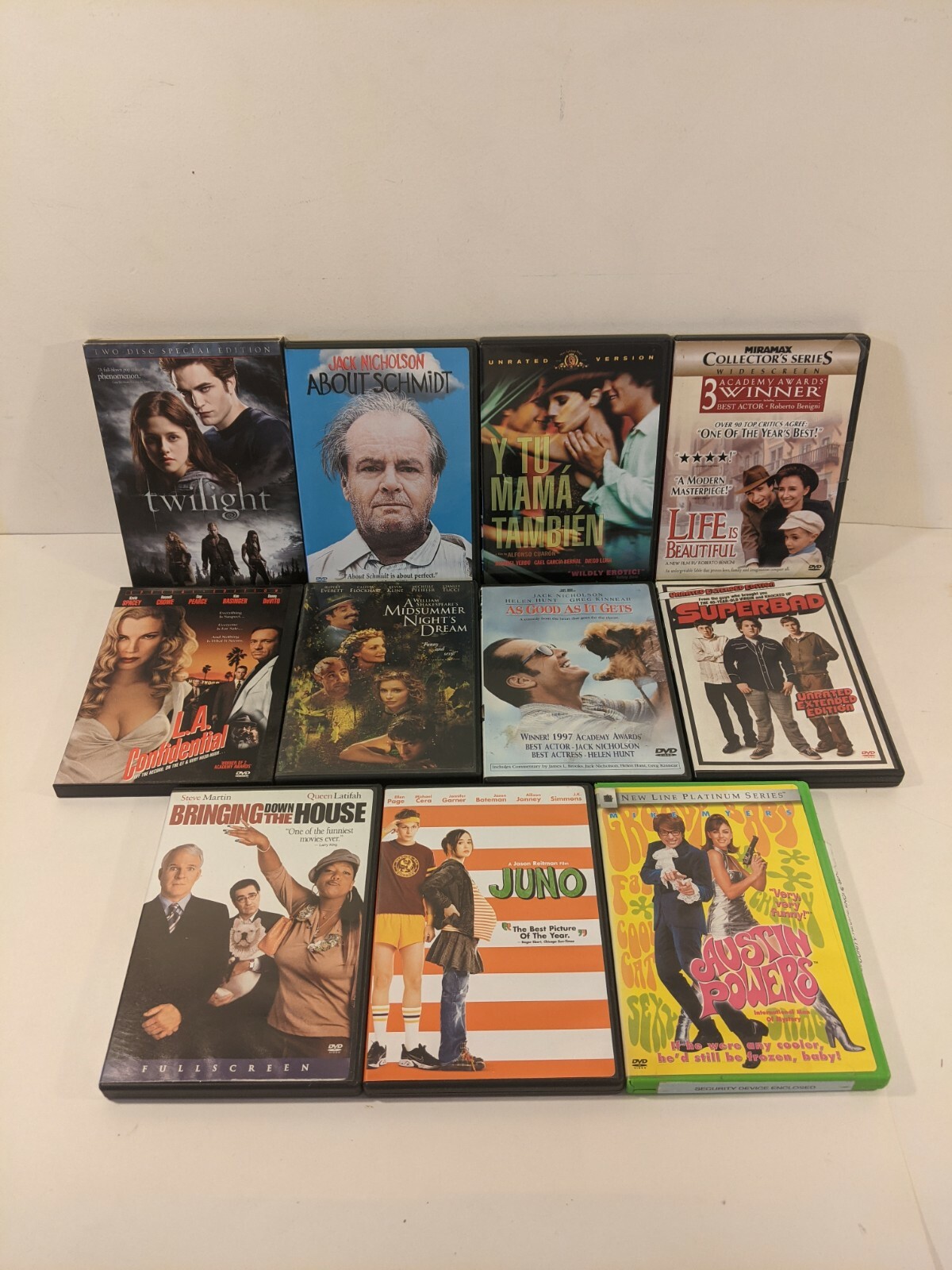 DVDS LOT OF 11 MIXED GENRES PG PG-13 R Comedy Drama ALL PLAY FLAWLESSLY Twilight