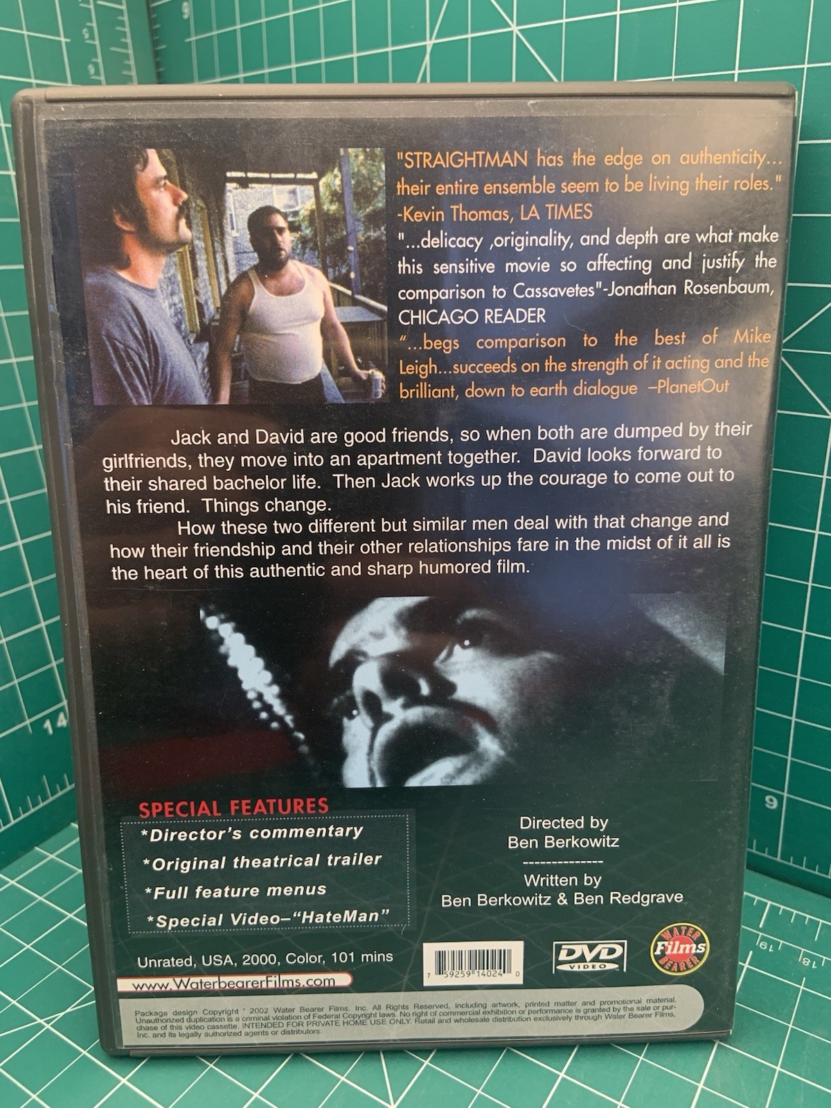 Straightman (DVD, 2002) Ben Berkowitz Ben Redgrave Butch Jerinic Unrated 101 Min
