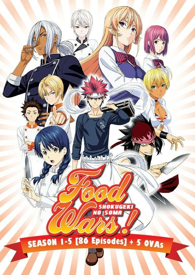 FOOD WARS! SHOKUGEKI NO SOMA (SEA 1-5) -DVD (86 EPS+5 OVA) ENG DUB, SHIP FROM US