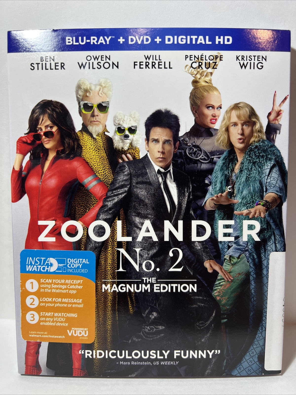 Zoolander No. 2 (Blu-ray,/DVD 2016) – With Slipcover