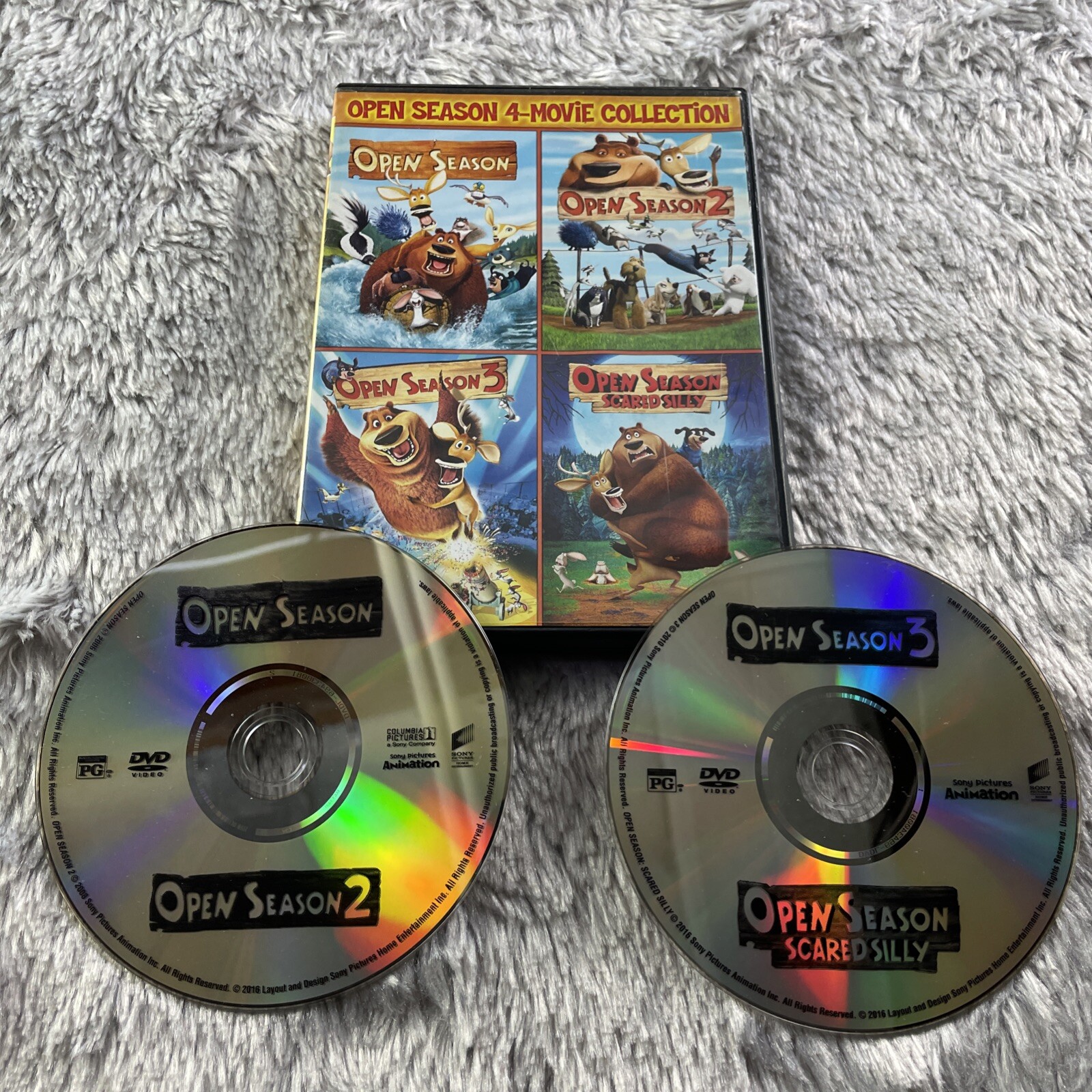 Open Season 4-Movie Collection (DVD, 2015) Release Animated Comedy Adventure