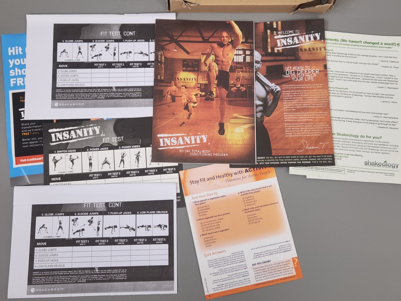 Insanity Workout Program Beach Body 10 DVD Set 60 Day Program Deluxe Kit +3 Disc