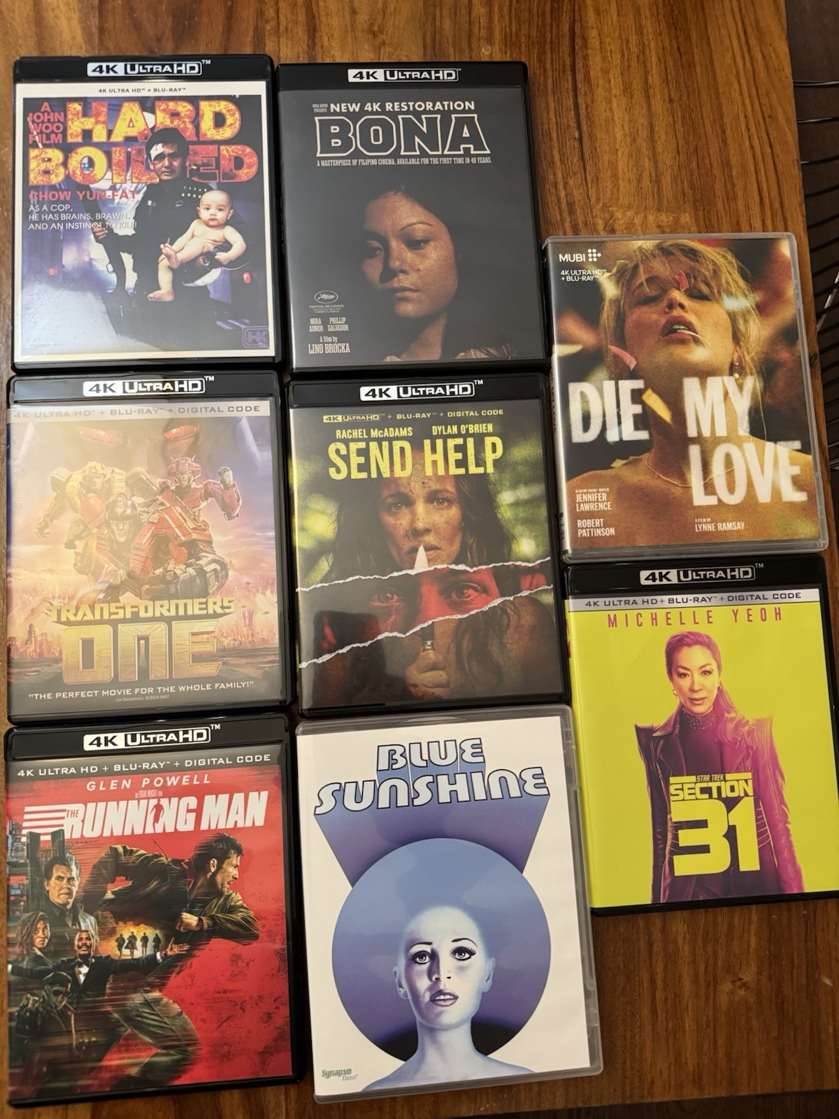 4K UHD Movie Lot Discs Only+Artwork Cases Die My Love Send Help Bona Running Man