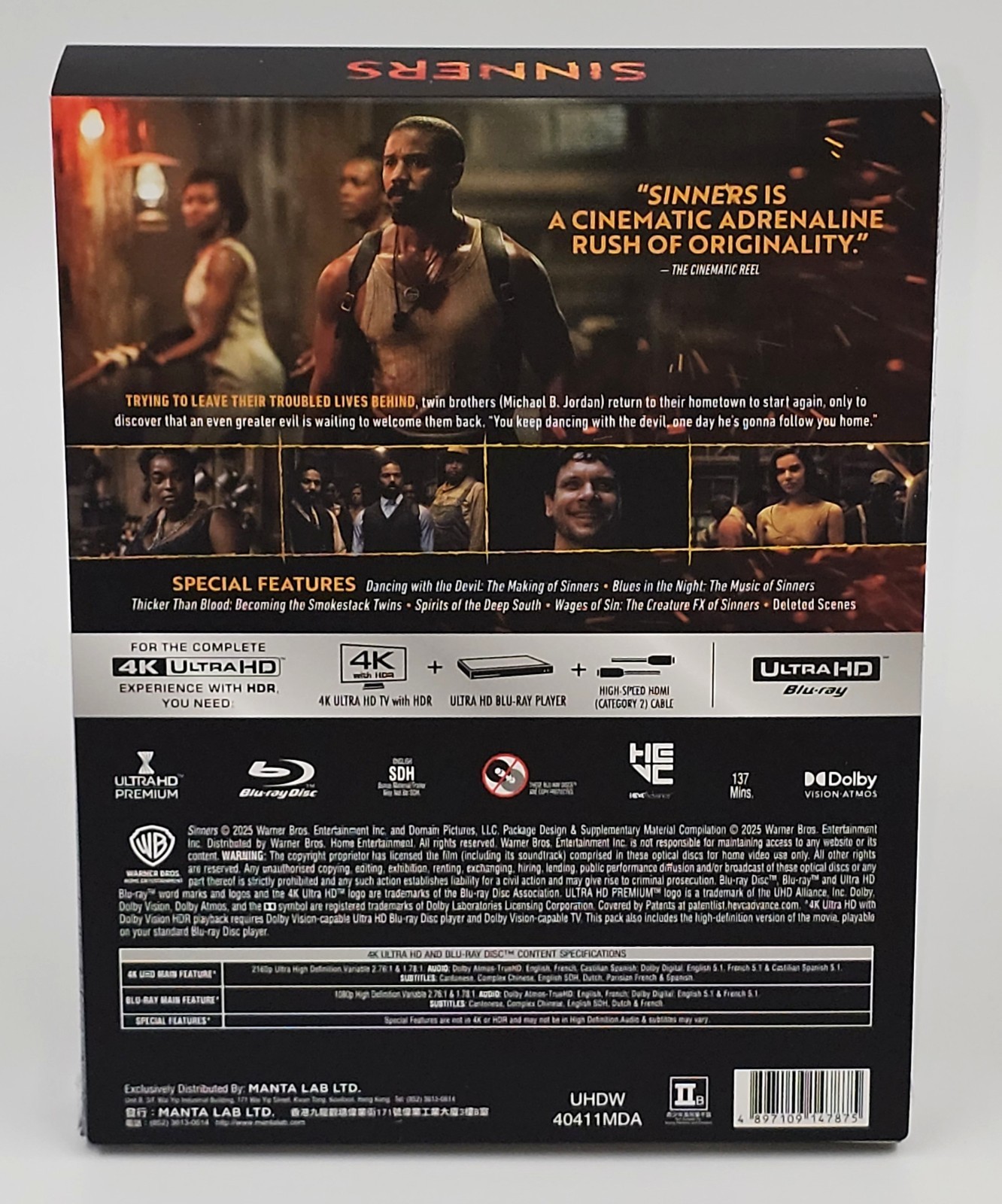 SINNERS [4K UHD + 2D] BLU-RAY STEELBOOK [MANTA LAB] [COLLECTONG] DOUBLE LENTI A
