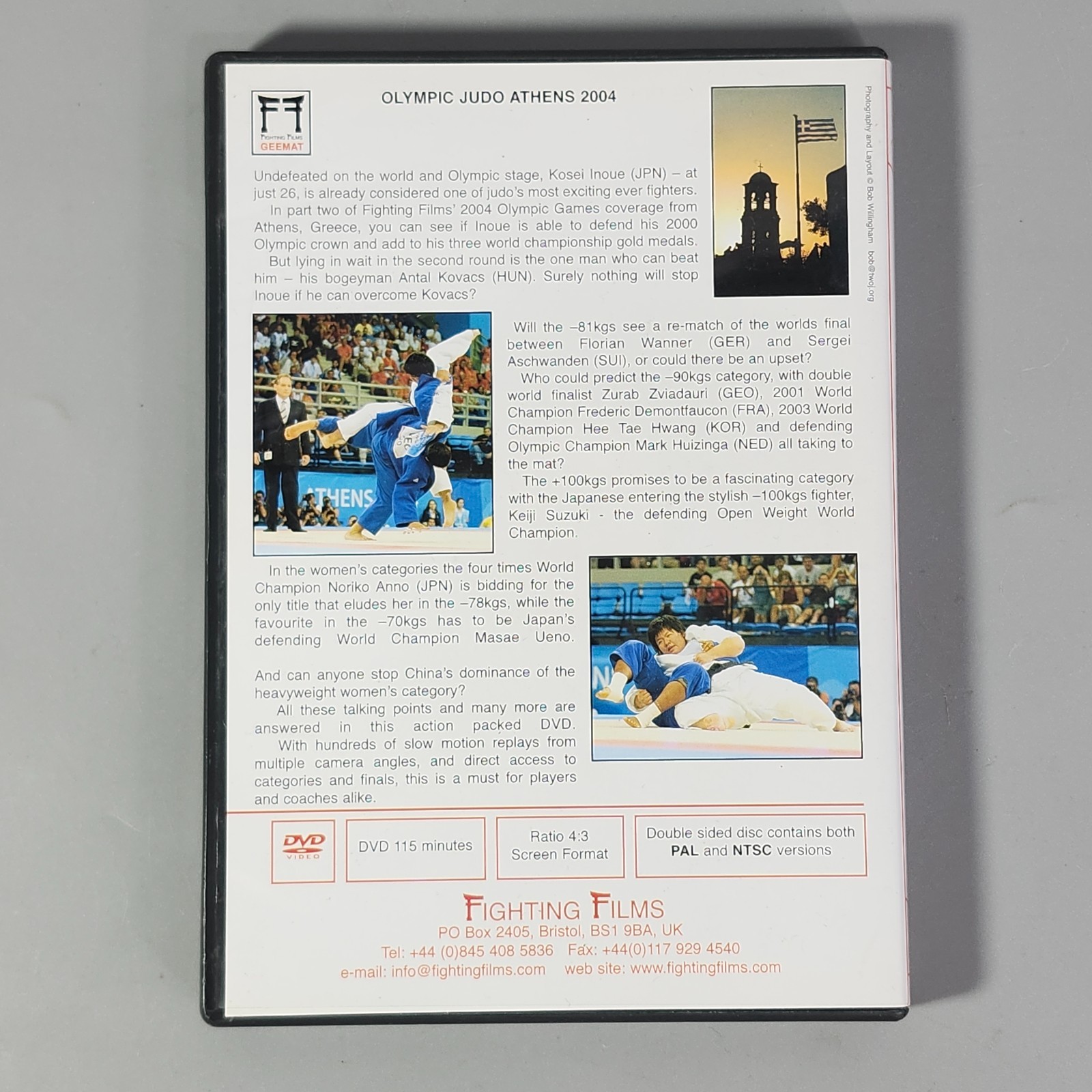 Olympic Judo Athens 2004 DVD Pt 1-2 Men Women Neil Adams IJF Light Heavyweights