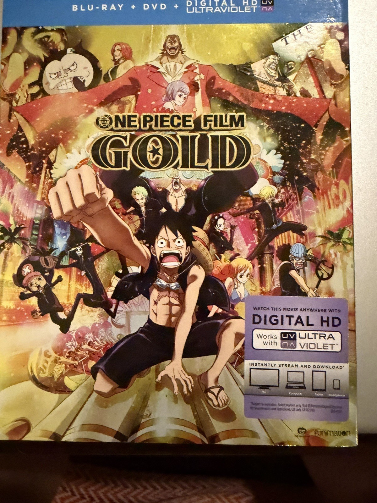 Funimation One Piece Film: Gold Blu-ray Movie PG-13 Anime Eng/Jpn Sub 120 Min