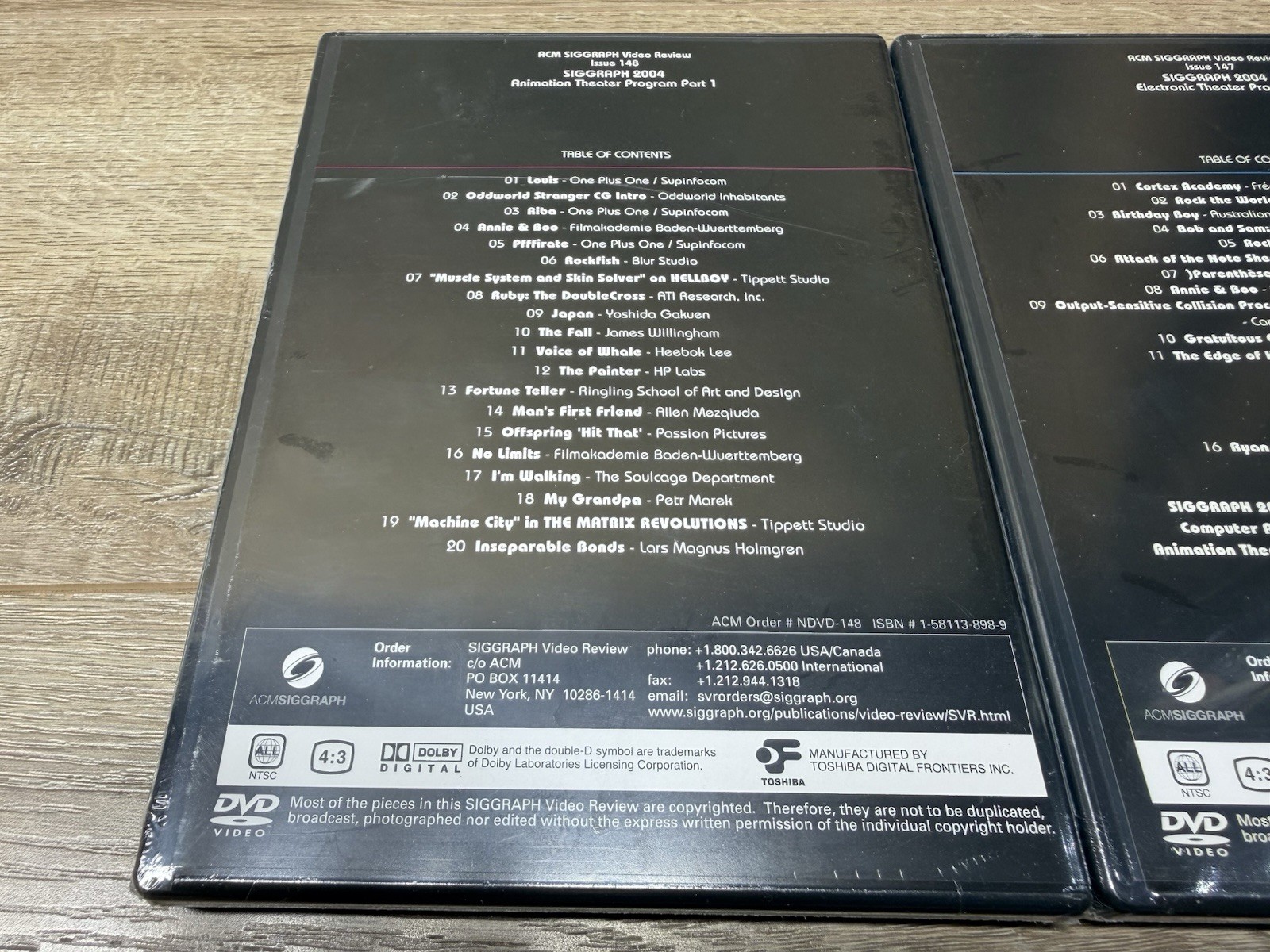 ACM SIGGRAPH 2004 Video Review Issue 147 & 148 DVD Set New