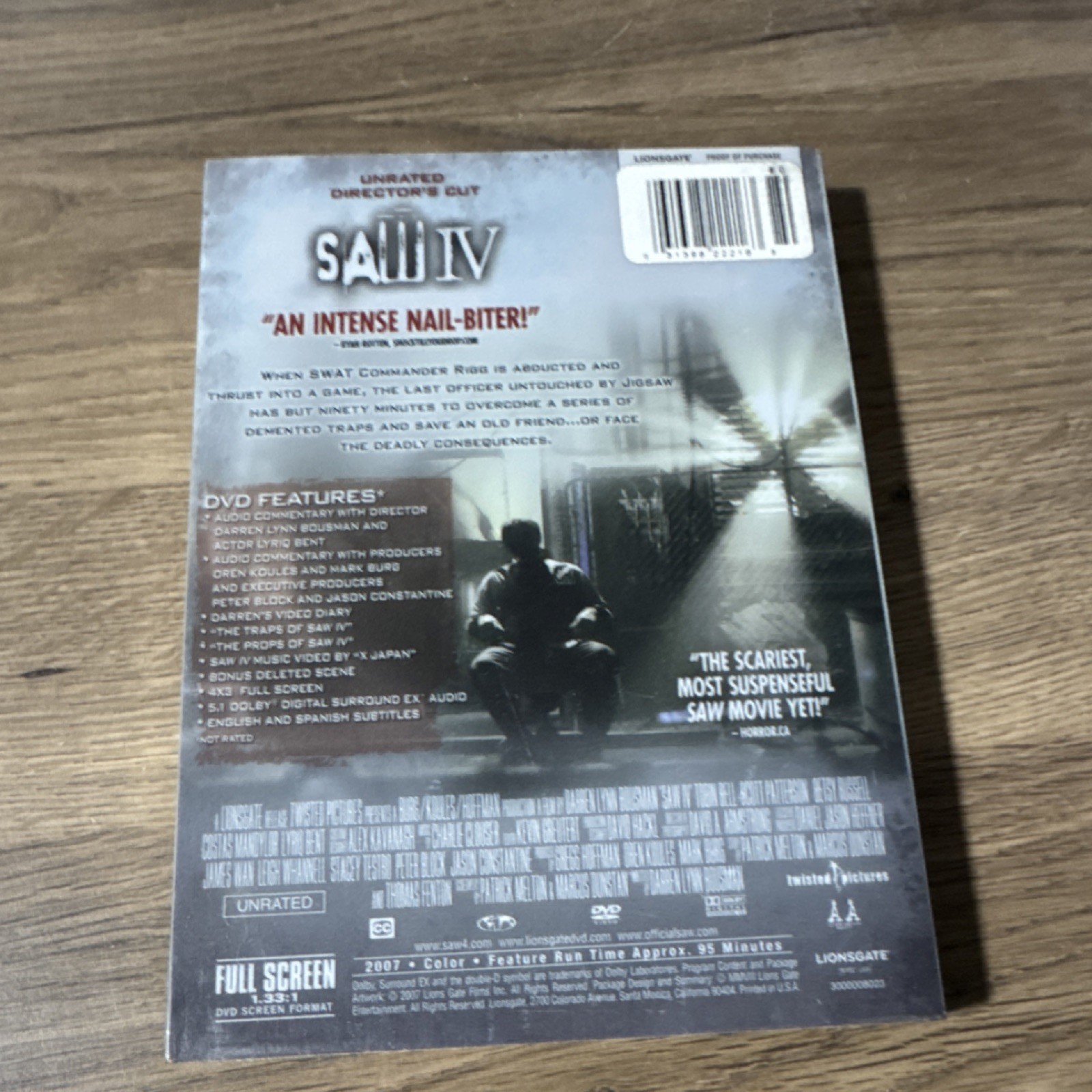 Lionsgate Saw IV (DVD) Unrated Director’s Cut Full Screen 2007 NR 95min