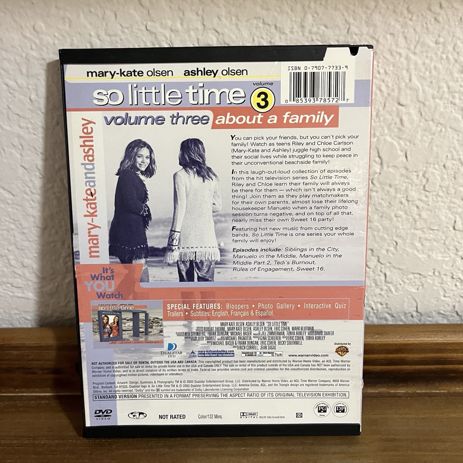 So Little Time : Volume Three 3 – About a Family DVD Mary-Kate Ashley Olsen D19
