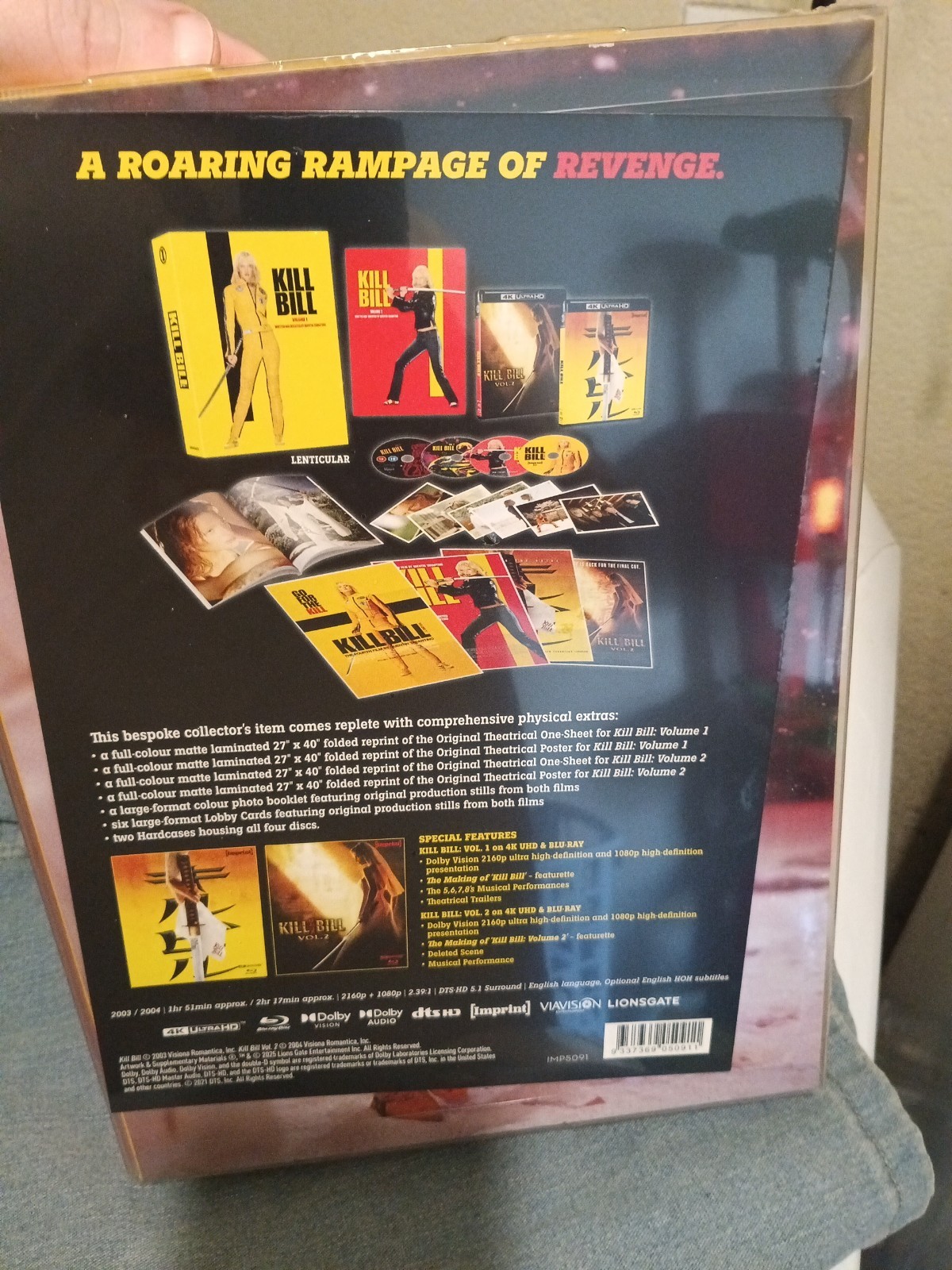 KILL BILL 1 & 2 [IMPRINT LIMITED EDITION LENTICULAR] (4K ULTRA HD + BLU-RAY)