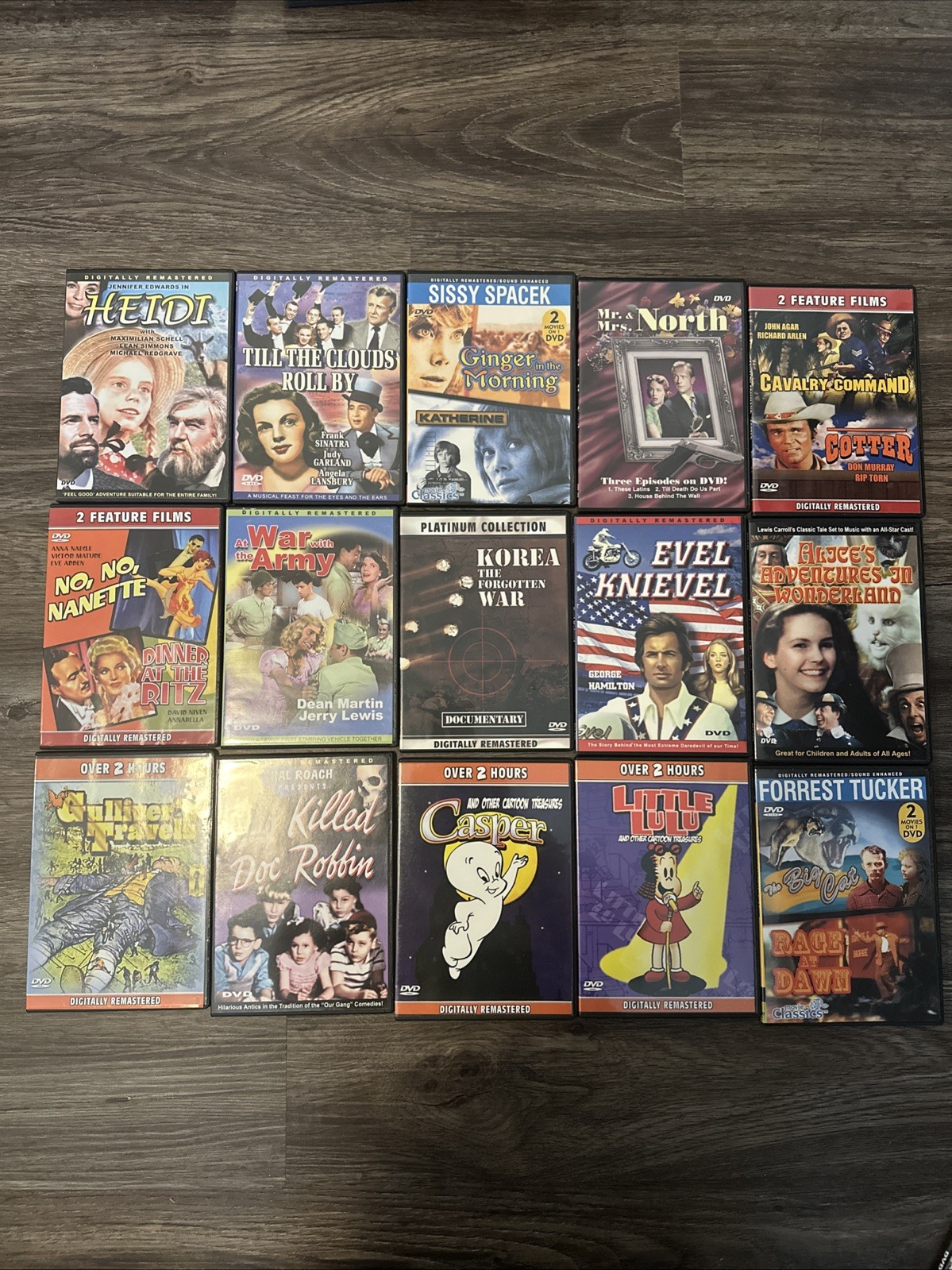 Lot of 36 DVDs – Vintage Remastered – TITLES IN PICTURE- Tested Working