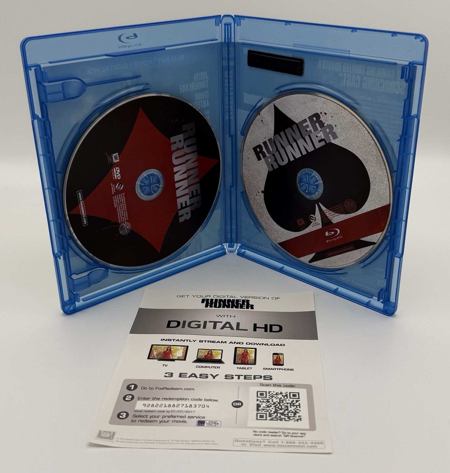 20th Century Fox Runner Runner Blu-ray+DVD+Digital Copy R 91 Min 2.40:1