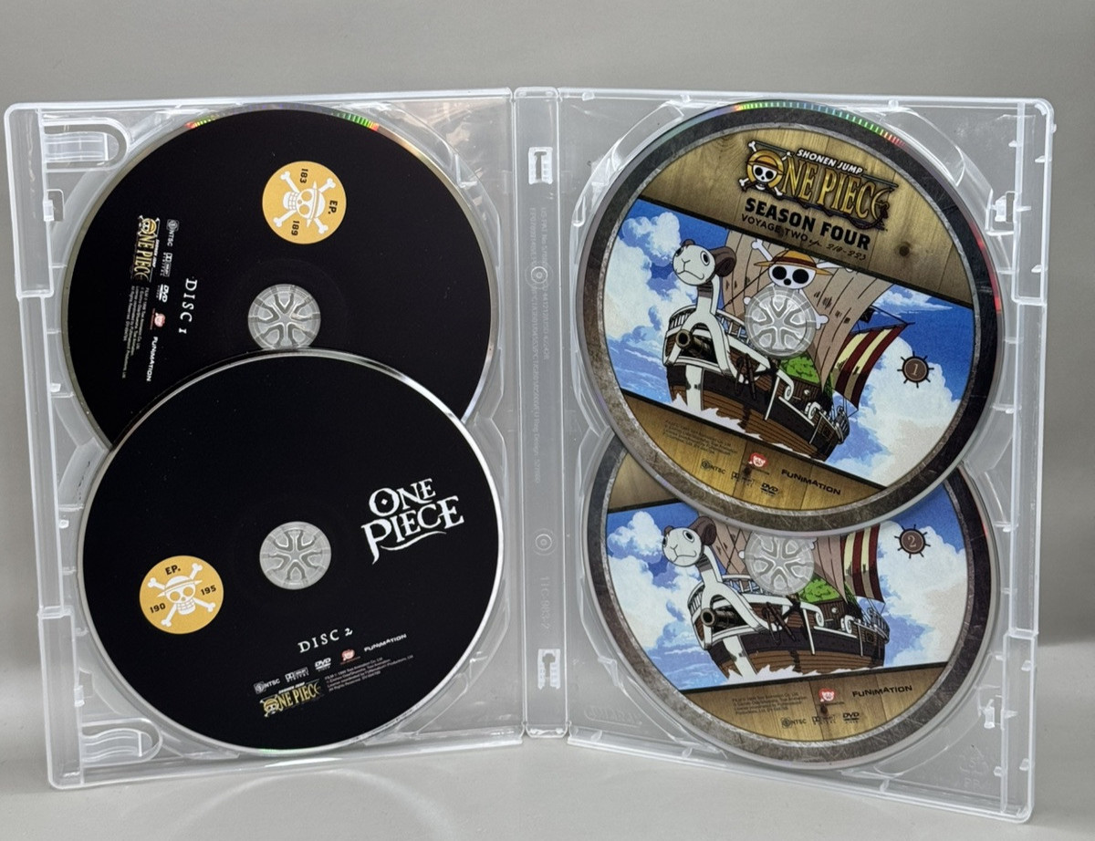 One Piece: Episodes 183-195 and Episodes 218-229 4 DVD LOT