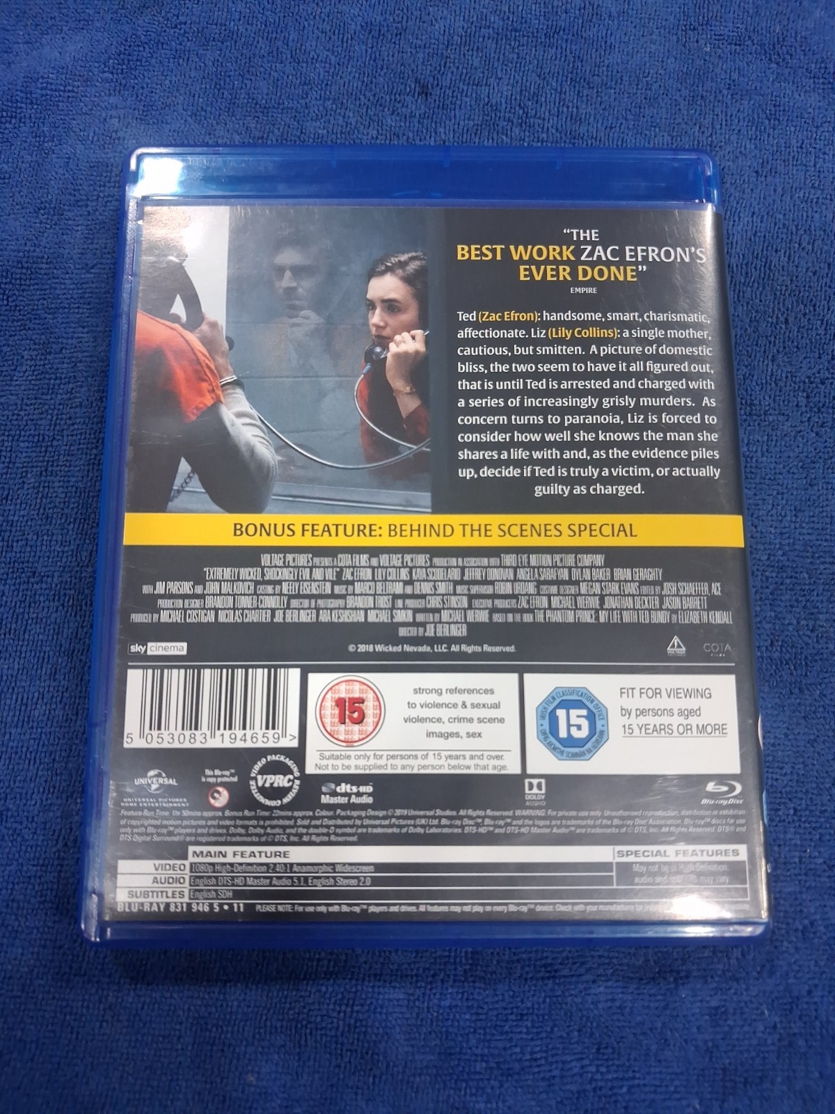 Extremely Wicked, Shockingly Evil and Vile (Blu-ray) (UK IMPORT) (US Seller)