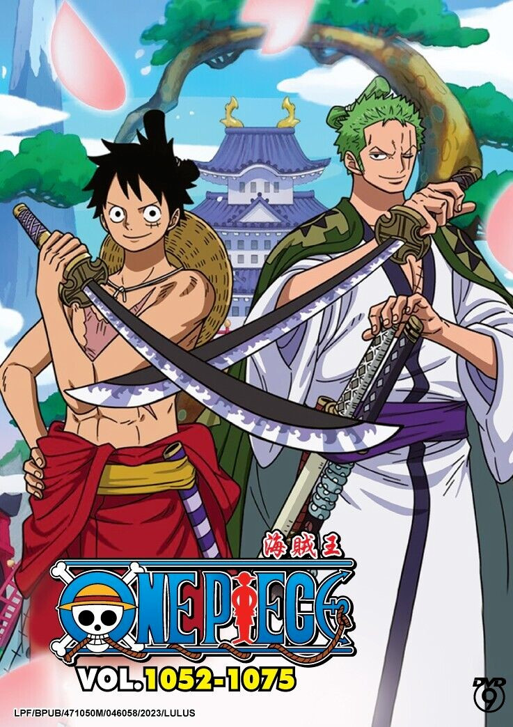One Piece Box 35 Vol. 1052-1075 (Wano Arc) Anime DVD (English Dub)