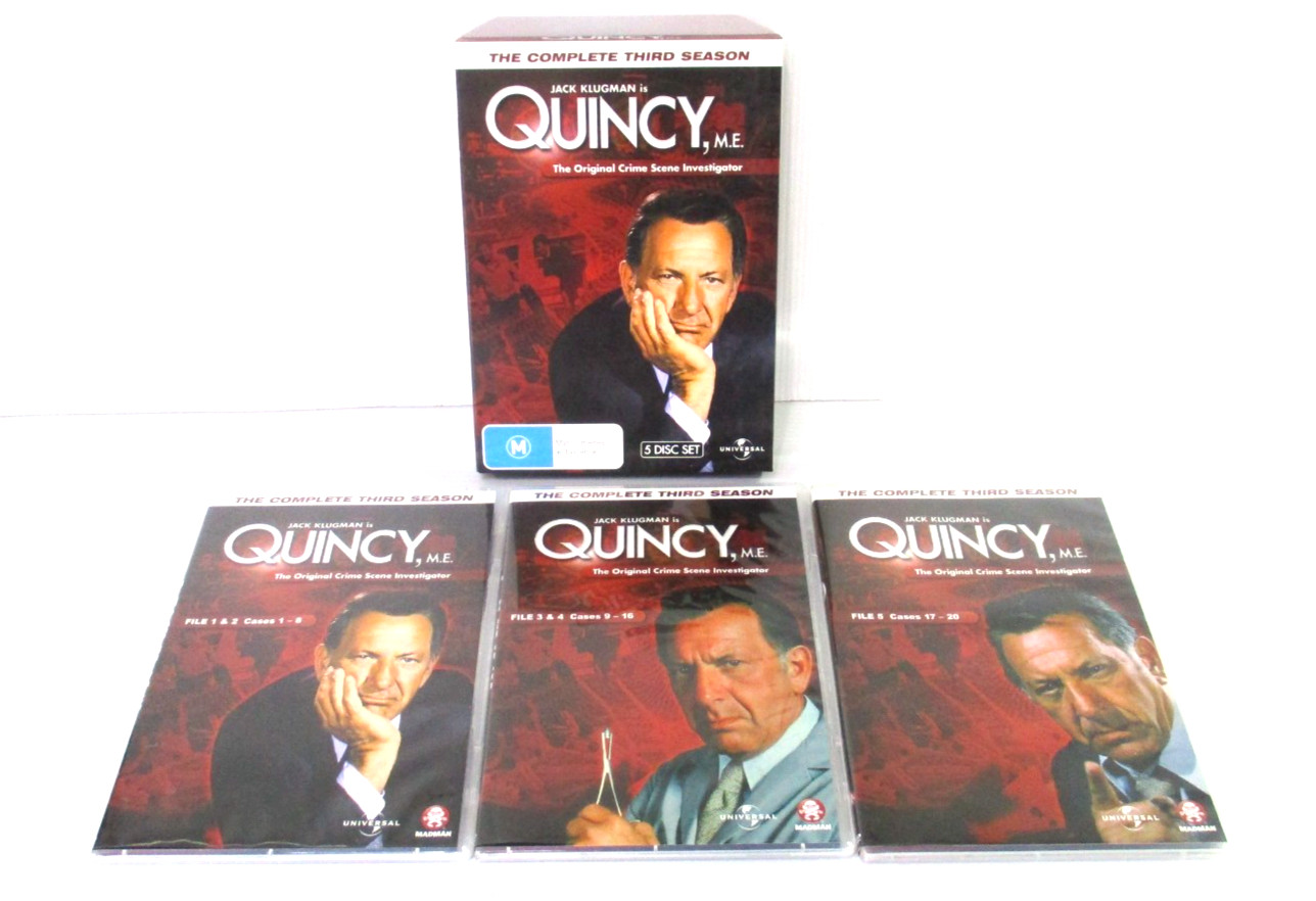 Quincy M.E. The Complete Third Season DVD Starring Jack Klugman M PAL R4 2011