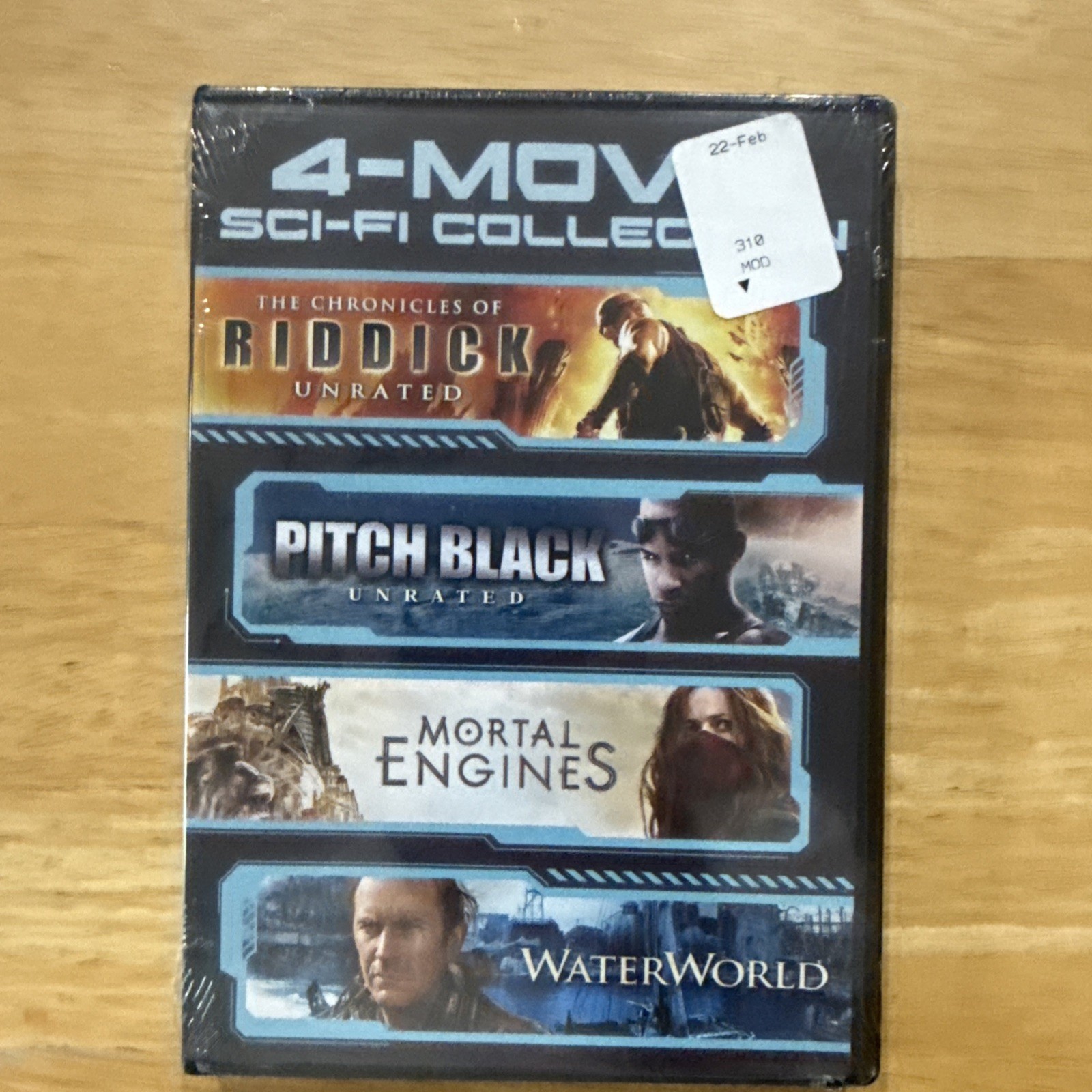 4 MOVIE SCI FI COLLECTION (DVD) PITCH BLACK RIDDICK MORTAL ENGINES WATERWORLD