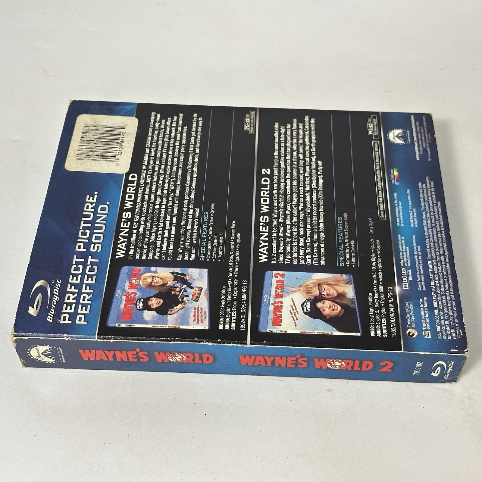 Wayne’s World 1 & 2, Double Feature (Blu-ray 2011) w Slipcover, OOP
