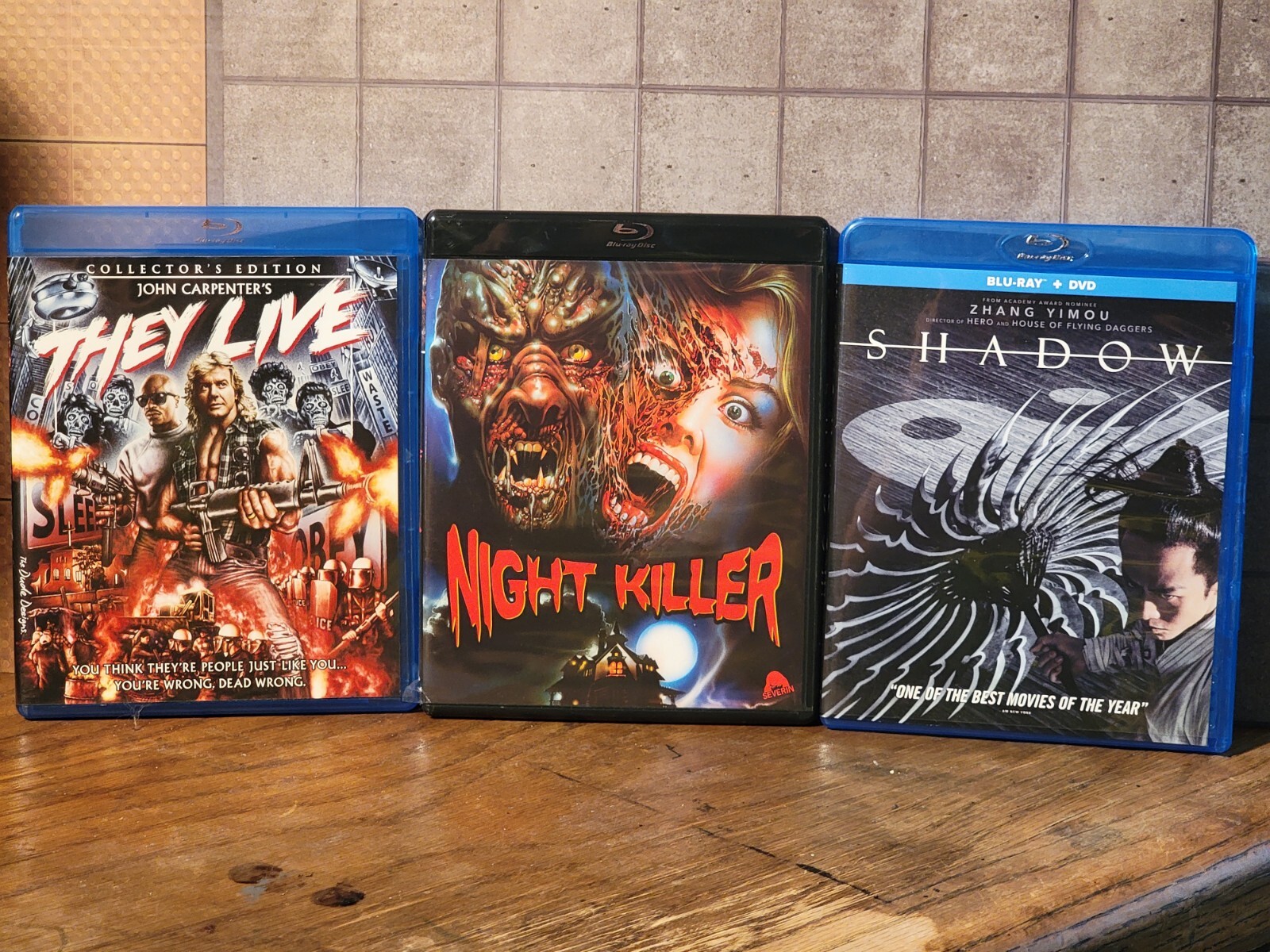 They Live, Night Creeper, Shadow Blu-ray Lot of 3