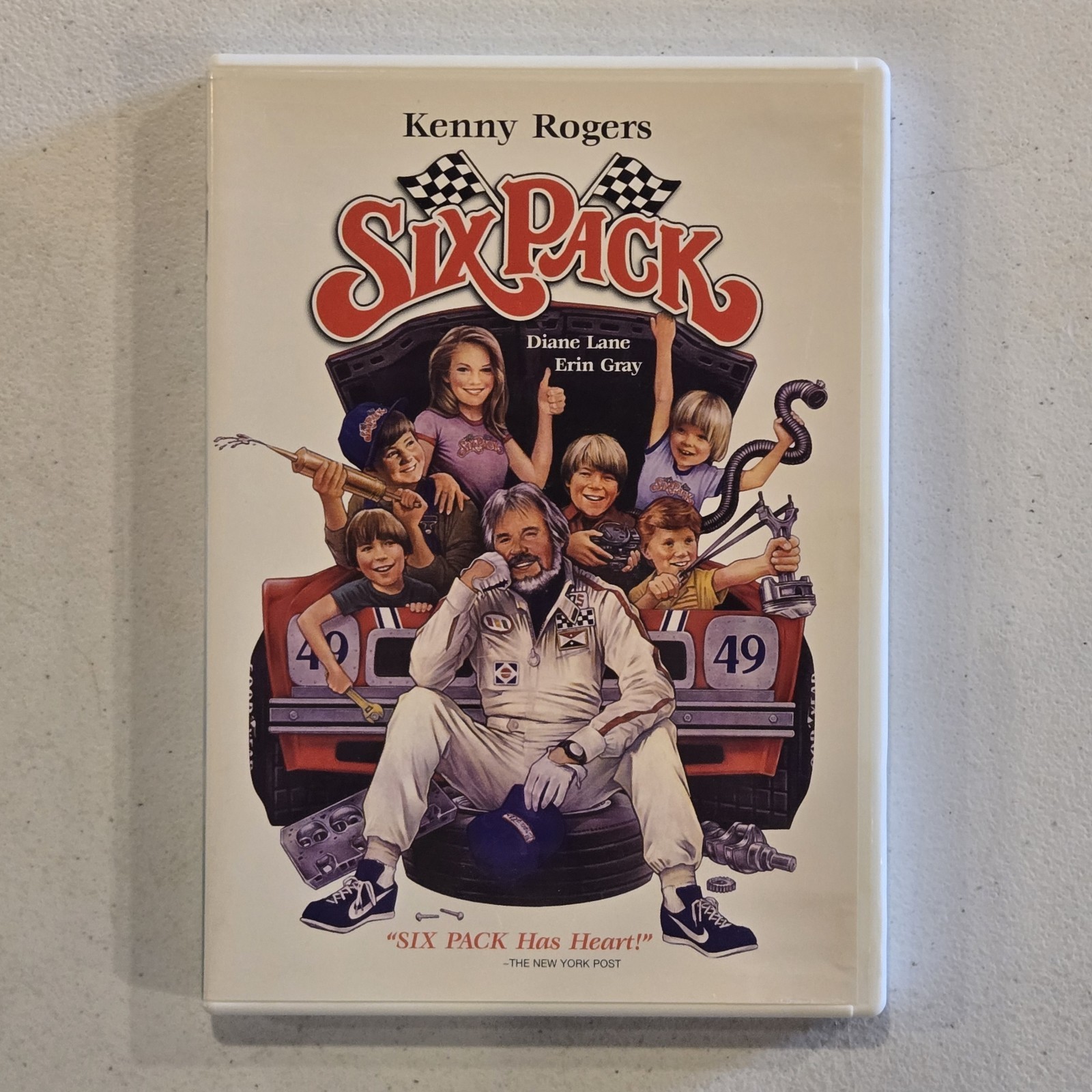 Six Pack DVD 1982 Kenny Rogers ANCHOR BAY FAMILY SPORT ADVENTURE RARE OOP PG