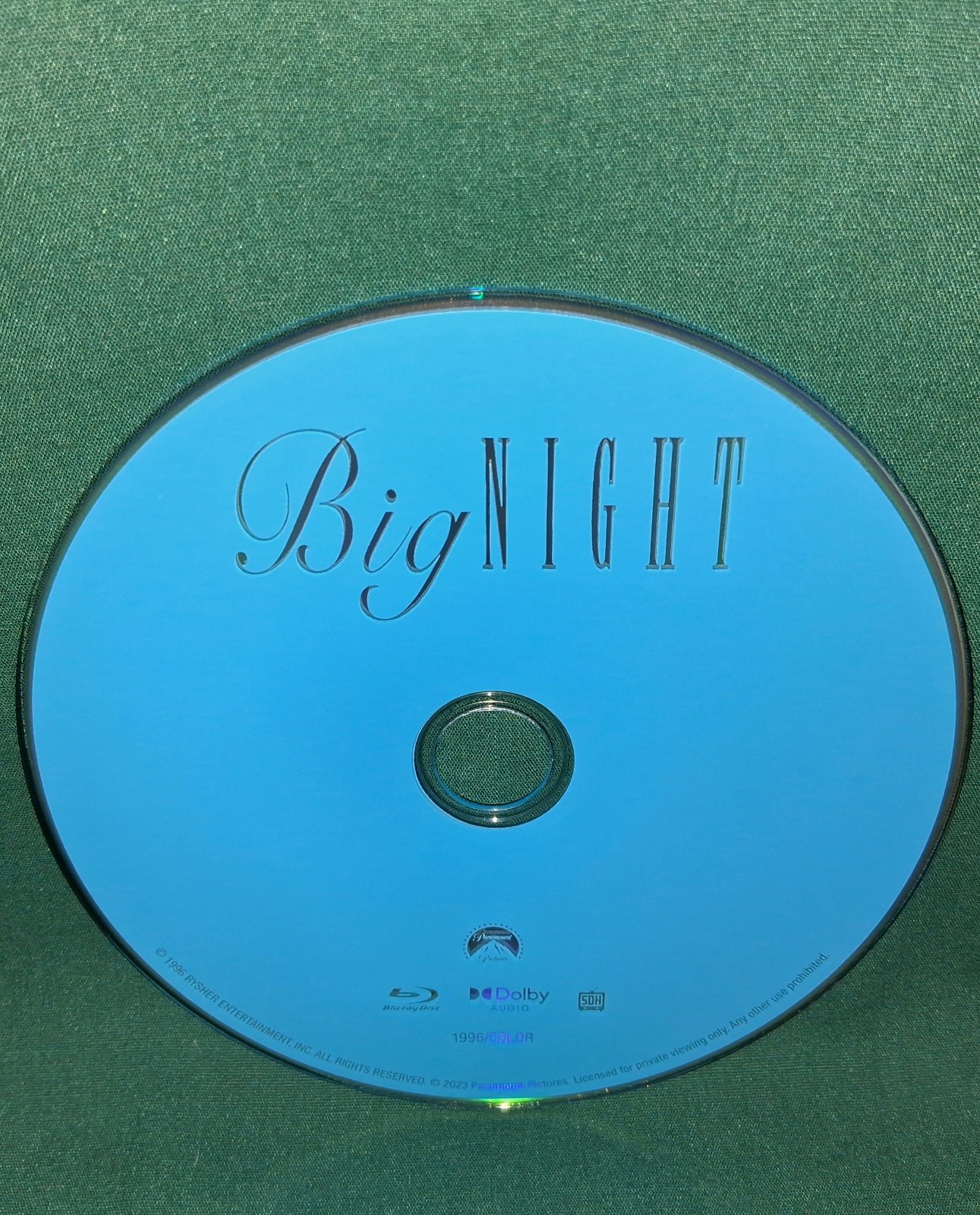 Stanley Tucci & Campbell Scitt/BIG NIGHT:1996-BLURAY-EXCELLENT
