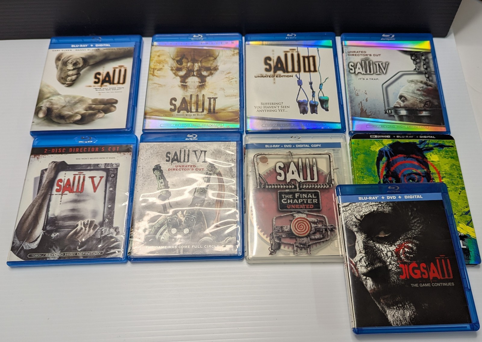 Saw Films Blu-ray Collection – Saw 1, 2, 3, 4, 5, 6, 7, Spiral, Jigsaw