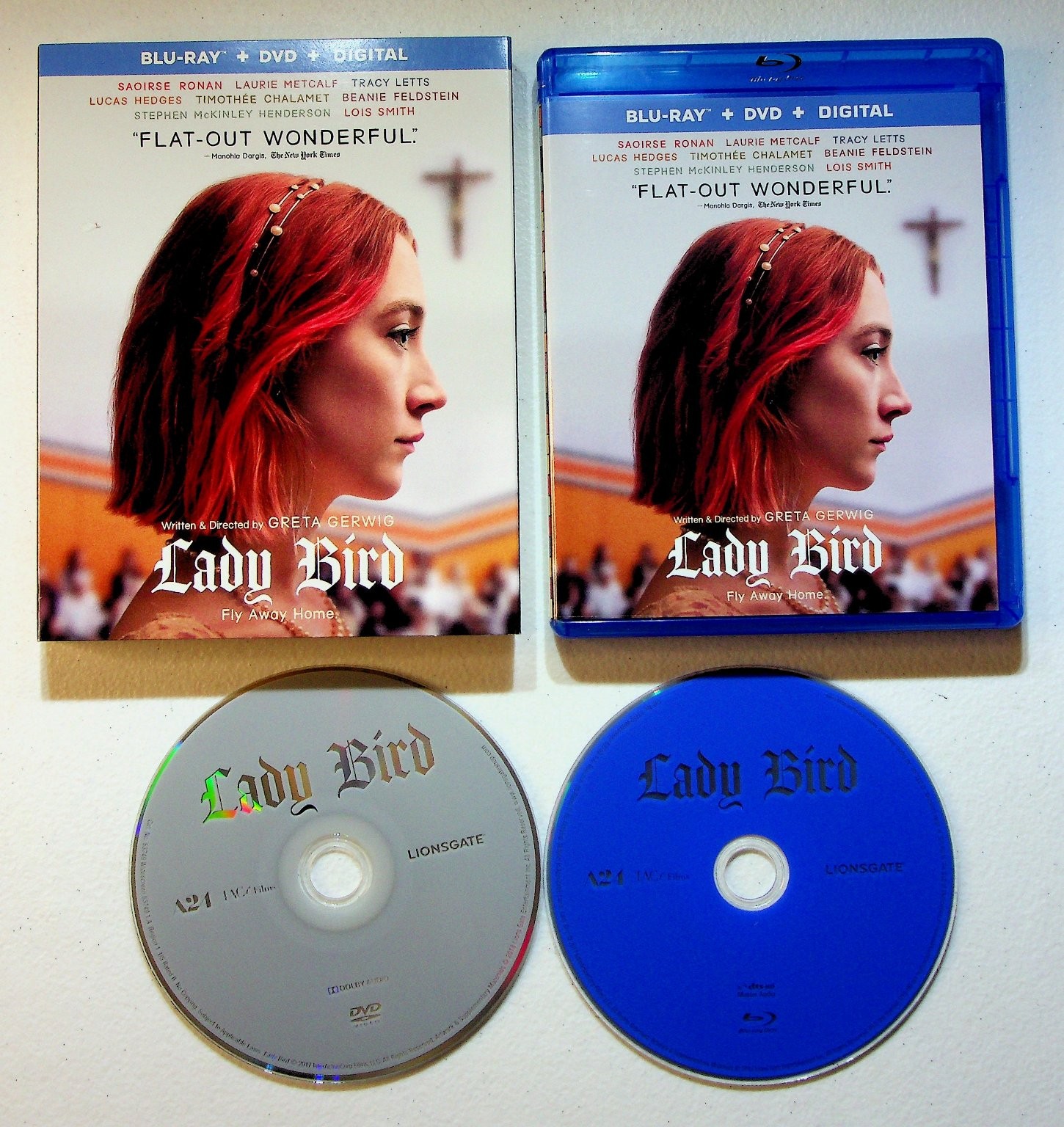 Lady Bird Blu-ray DVD Digital 2017 Saoirse Ronan, Greta Gerwig, A24 Lionsgate