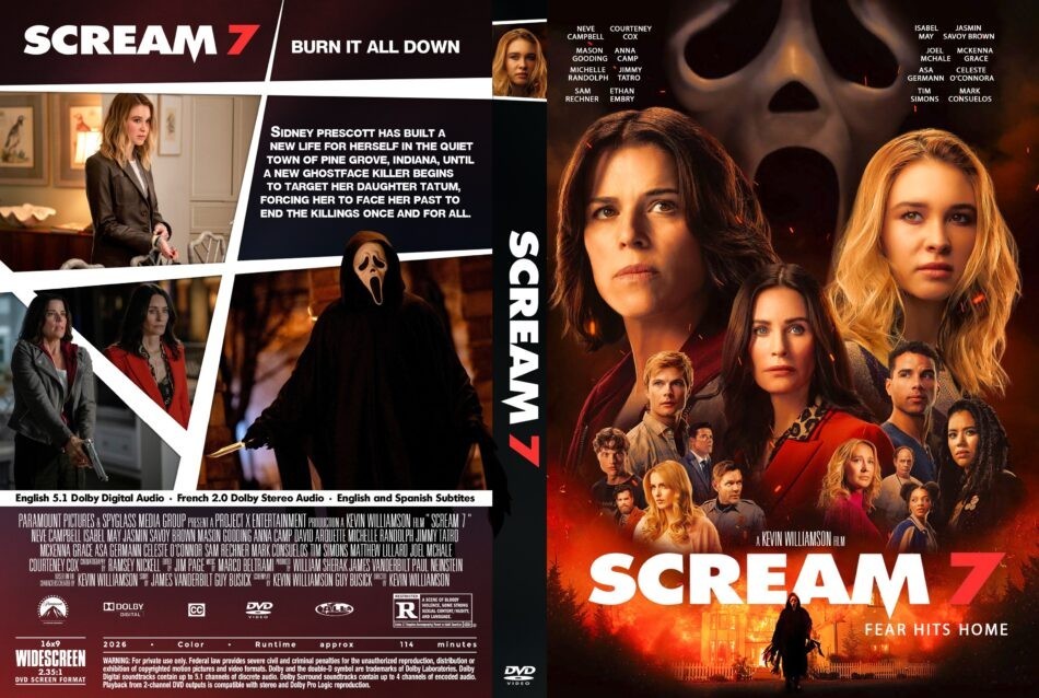 SCREAM 7 (2026) New, Sealed, DVD, PRESALE 6/16/23…Free Shipping ‼️USA SELLER