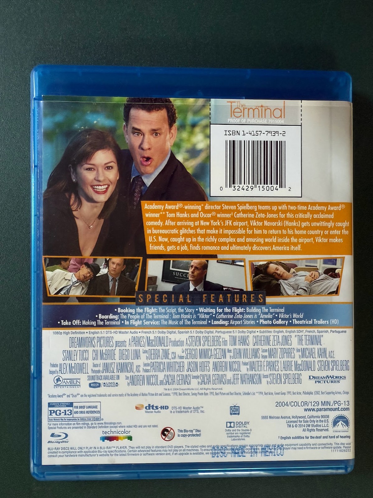 The Terminal (Blu-ray) 2004 Tom Hanks Catherine Zeta-Jones, like new-Ohio seller