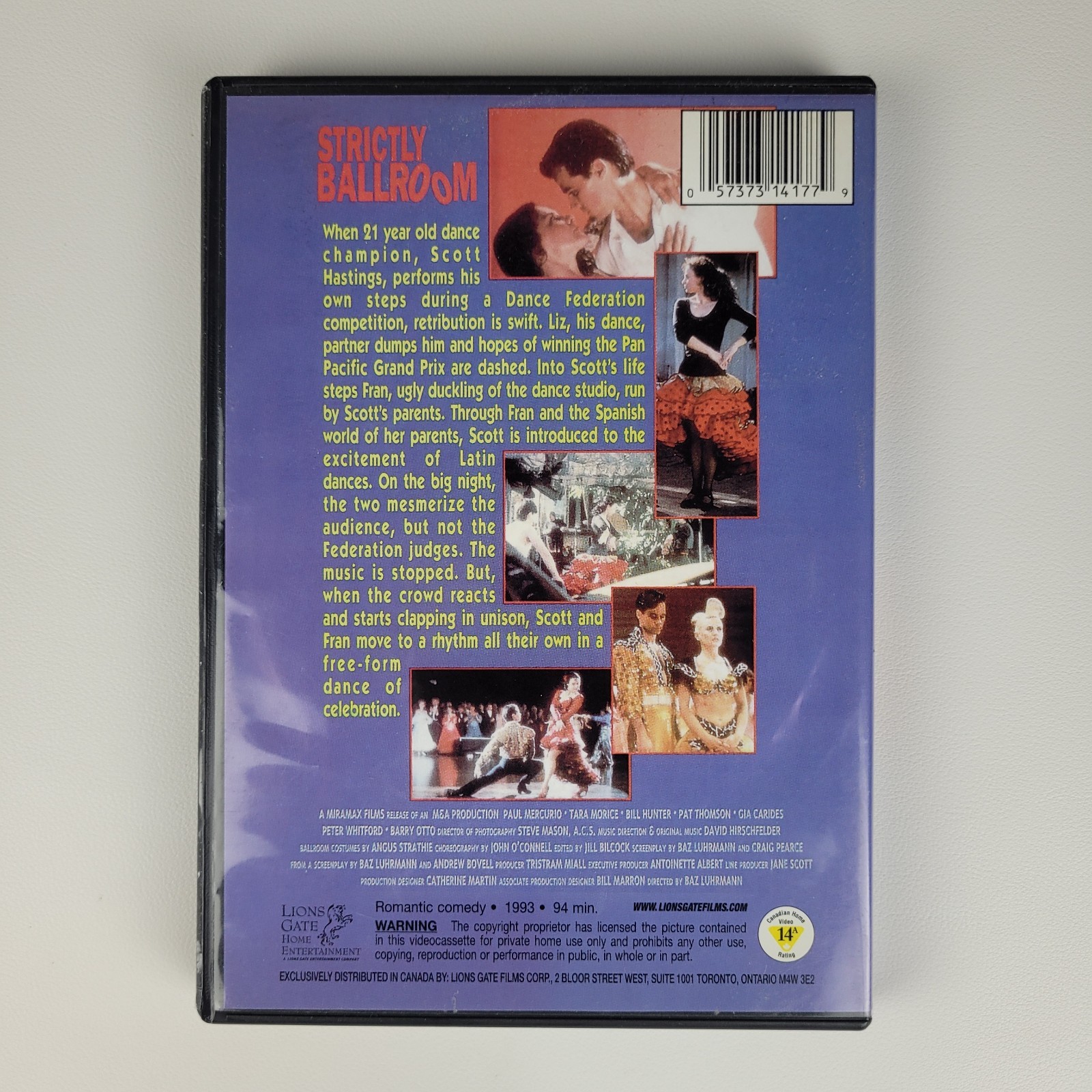 Strictly Ballroom 1992 DVD 2003 Release Baz Luhrmann Paul Mercurio Fran Comedy