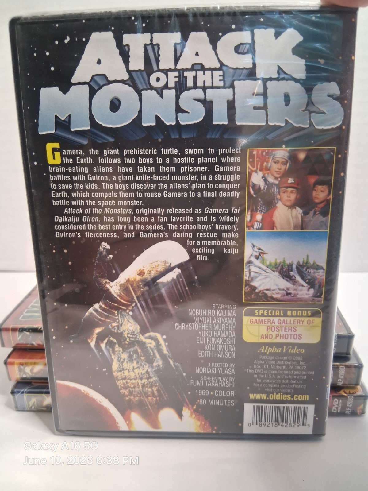 Alpha Video Destroy All Planets DVD (1969) NR Sci-Fi Gamera 91 Min Bonus