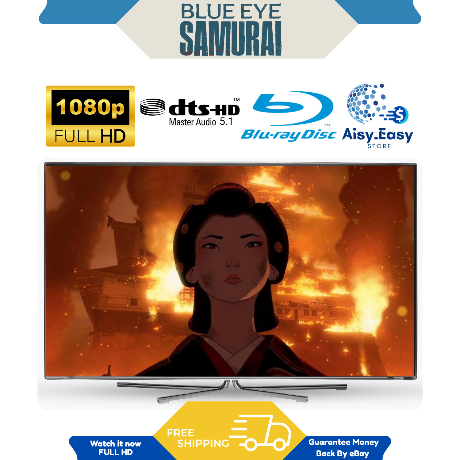 Blue Eye Samurai Animation Action Adventure History Drama Region Free Blu Ray