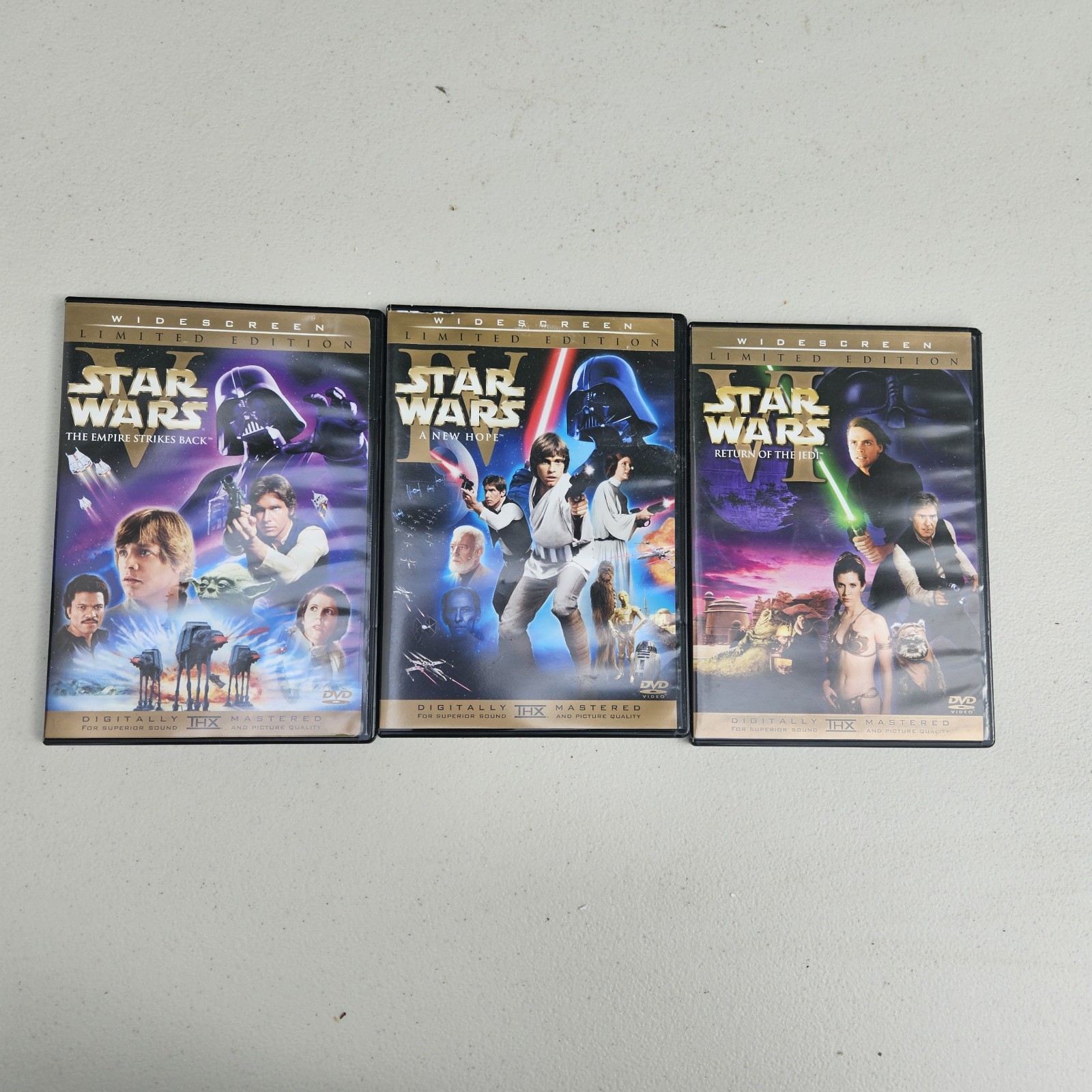 Star Wars Episodes 4 5 6 (DVD) Set Limited Edition, Unedited Theatrical Versions