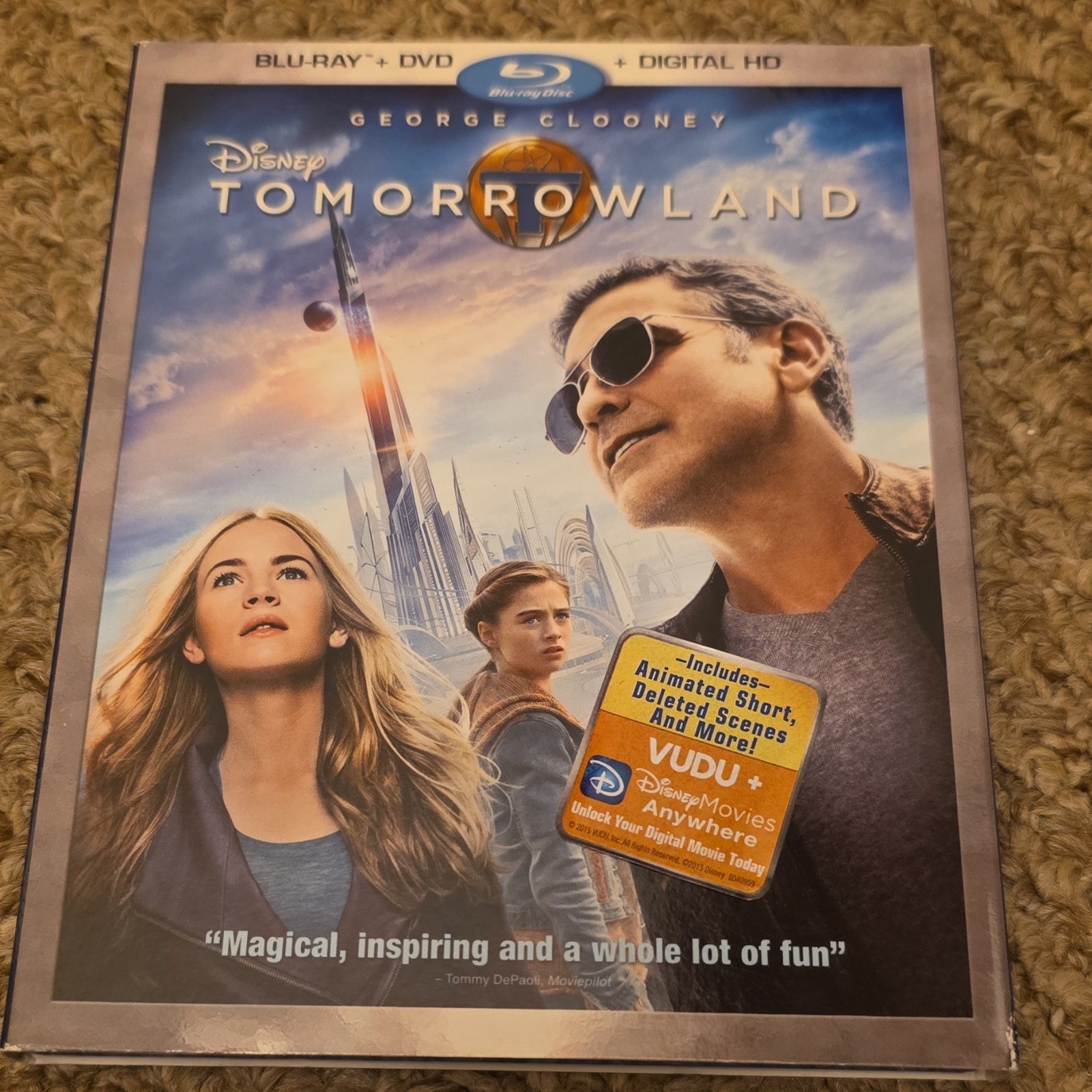 Disney Tomorrowland Blu-ray George Clooney Brad Bird PG 2015 Deleted Scenes