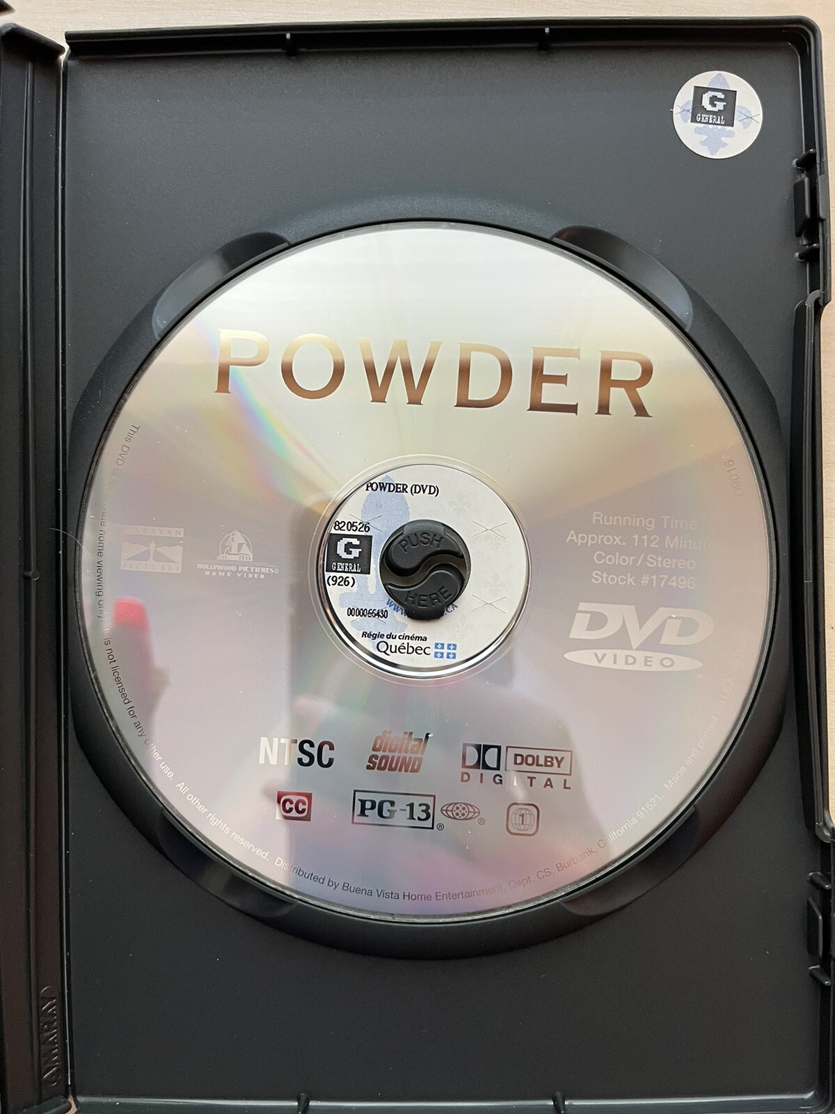 Powder (DVD, 1995)