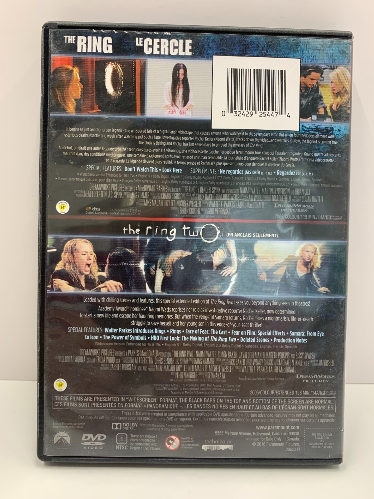 The Ring & The Ring Two (Widescreen, DVD) Free Shipping
