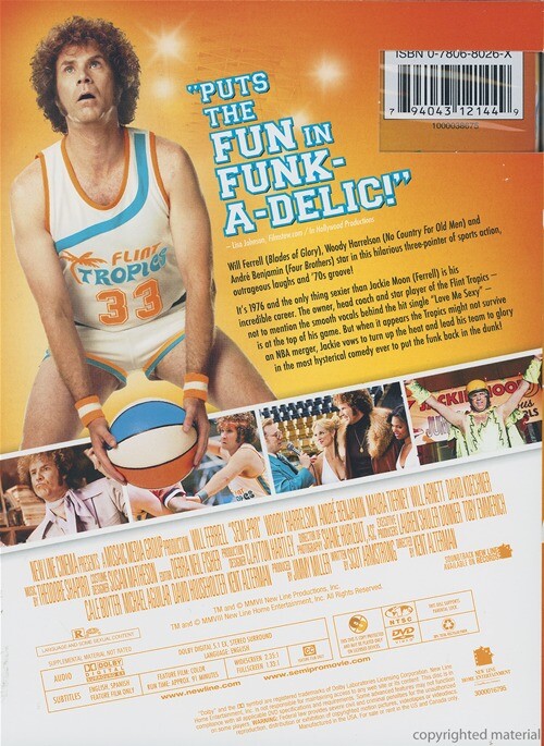 Semi-Pro. DVD Full & Widescreen Edition (2008, New Line Home Video) Will Ferrell