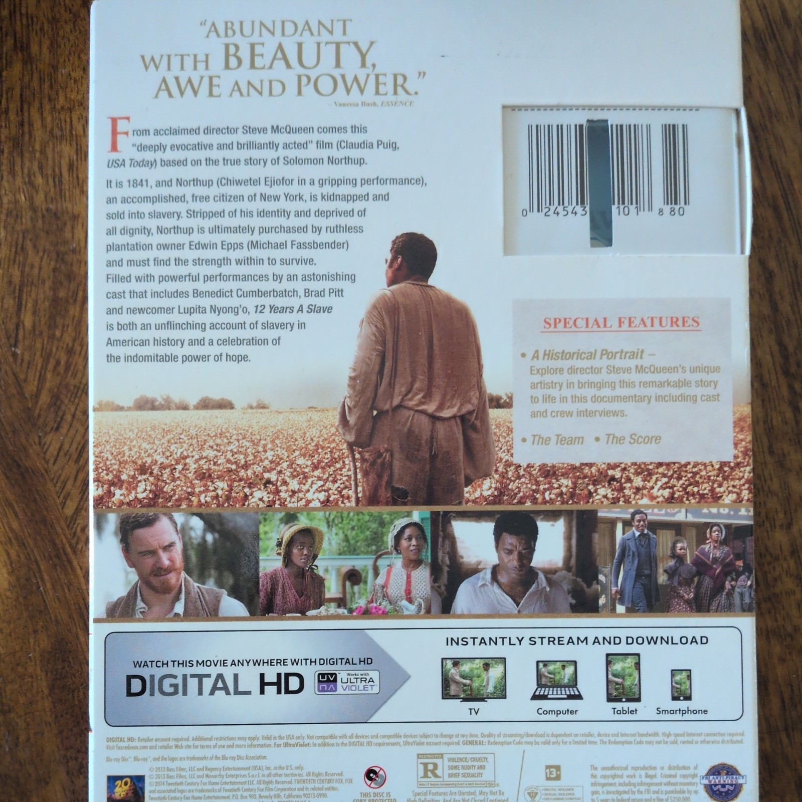 12 Years a Slave (Blu-ray, 2013) slipcover