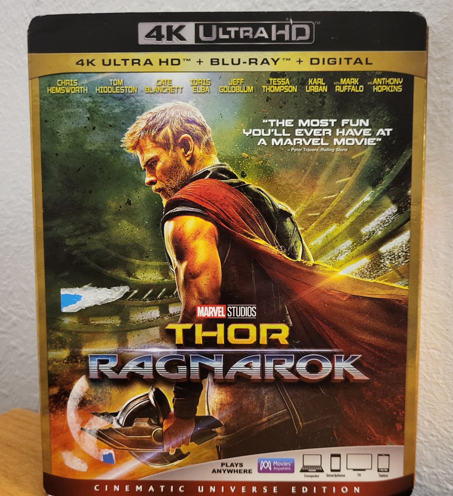 Thor: Ragnarok (2017) 4K UHD + Blu-ray, with Slipcover…No DC.