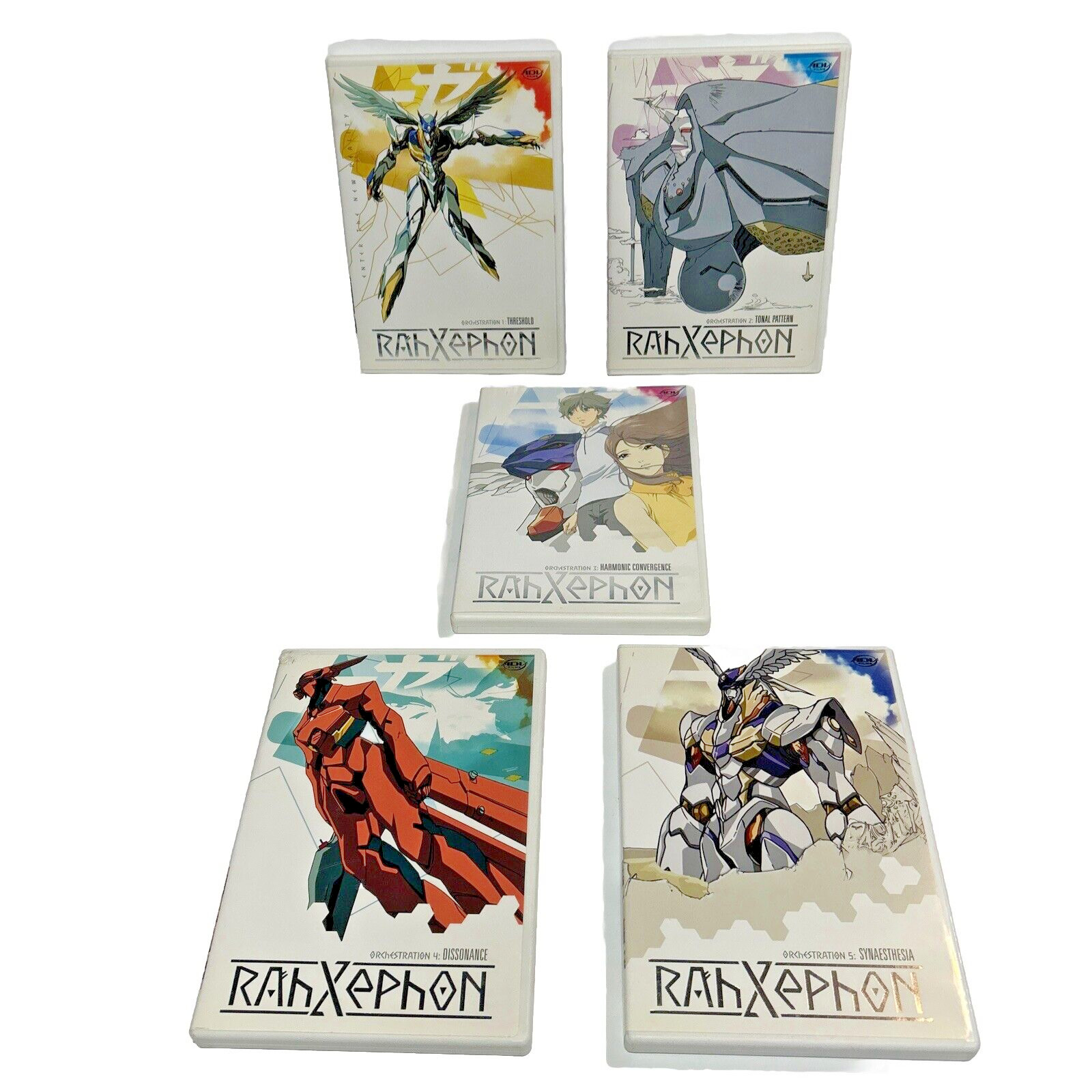 RahXephon Lot of 5 Volumes Orchestration 1 2 3 4 5 ADV Films Tokyo Anime DVD 1-5