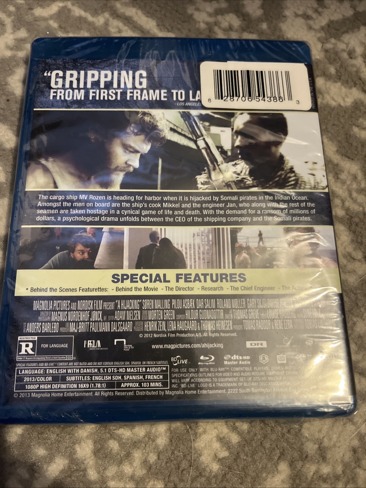 A Hijacking (Blu-ray, 2012) New Sealed Special Features Nerve/Shredding Tension