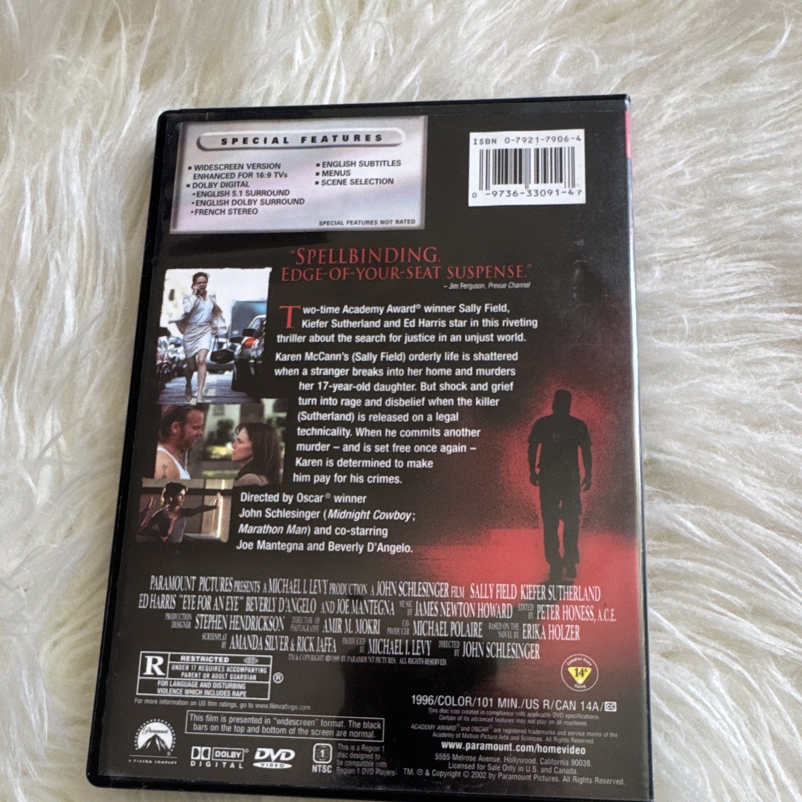 Paramount Eye for an Eye Widescreen (1996) R DVD Sally Field 101 Min