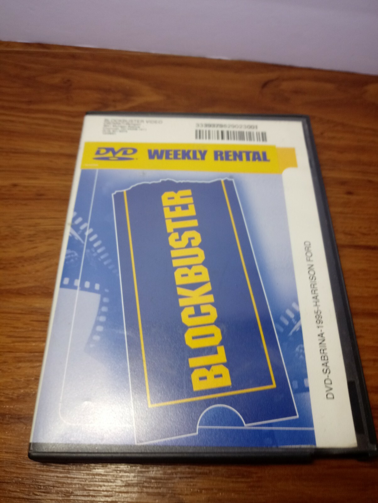 Sabrina- Harrison Ford (DVD, 1995) Rental with Blockbuster Case Weekly