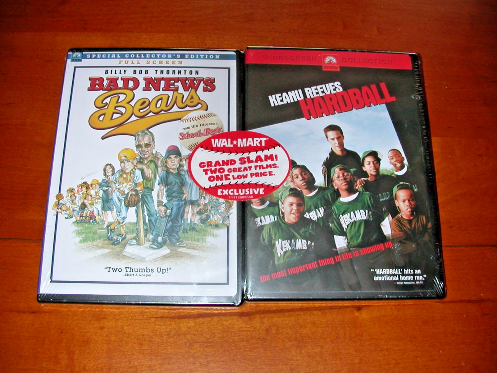 NEW BAD NEWS BEARS BILLY BOB THORNTON AND KEANU REEVES DIANE LANE HARDBALL DVD S
