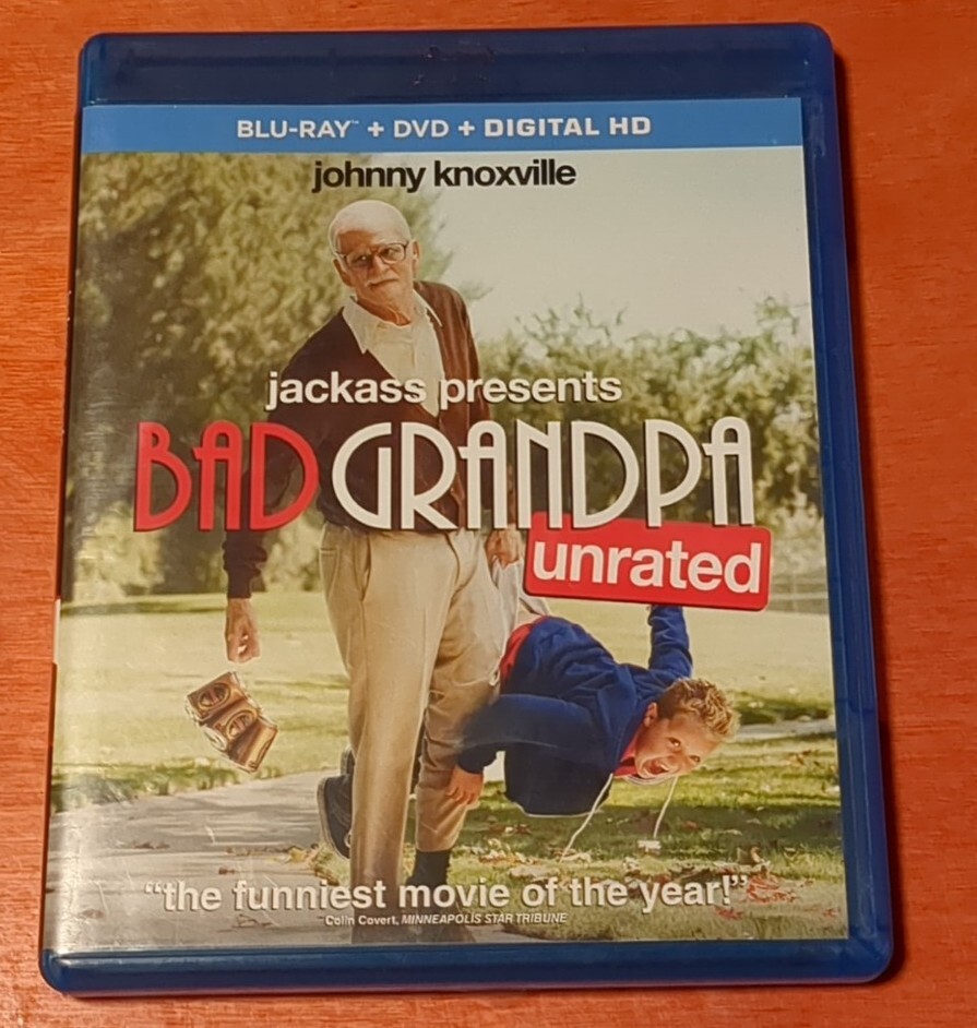 Bad Grandpa Blu-ray unrated Johnny Knoxville Spike Jonze Jeff Tremaine