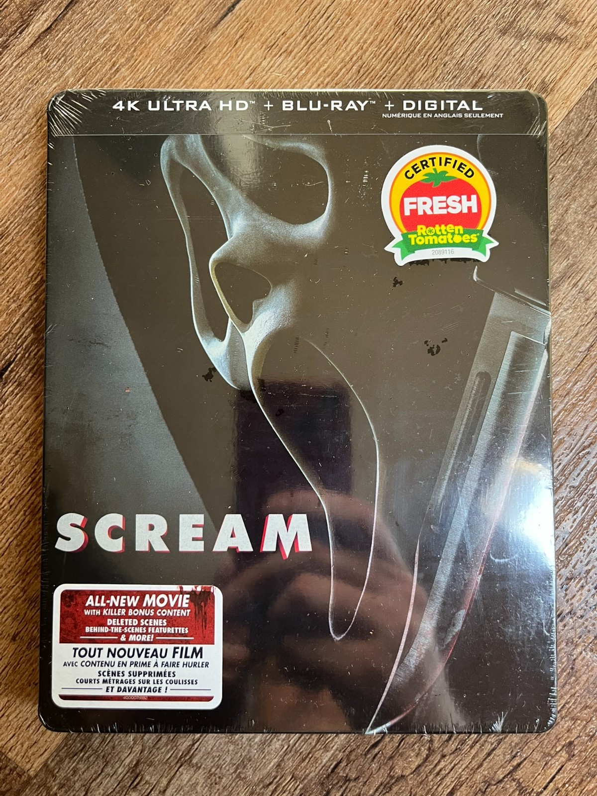 Scream w. Steelbook (4K UHD + Blu-ray + Digital, 2022, Region Free) *NEW*