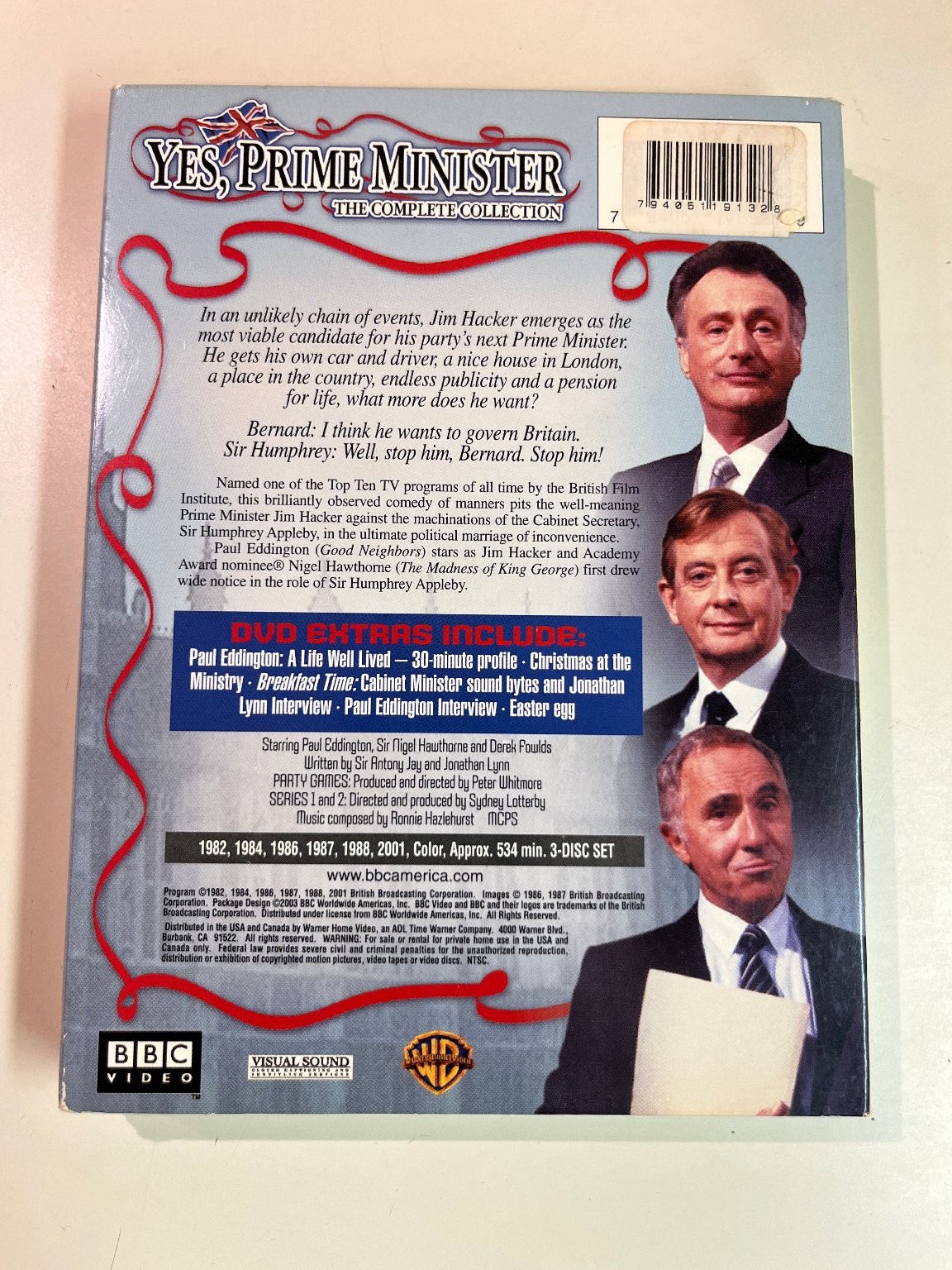 Yes, Prime Minister Complete Collection DVD, Paul Eddington as Jim Hacker, Bonus